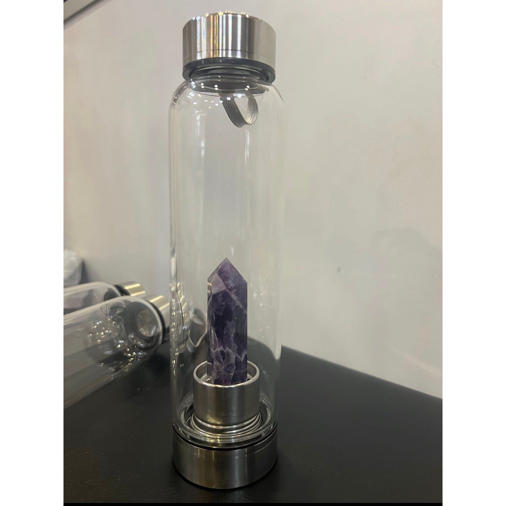 Crystal Water Bottle./ Clear Quartz