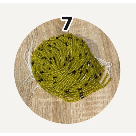 Handmade African Tie-On Waist Beads: Glass Beaded Body Jewelry Fits up to 52 inches.