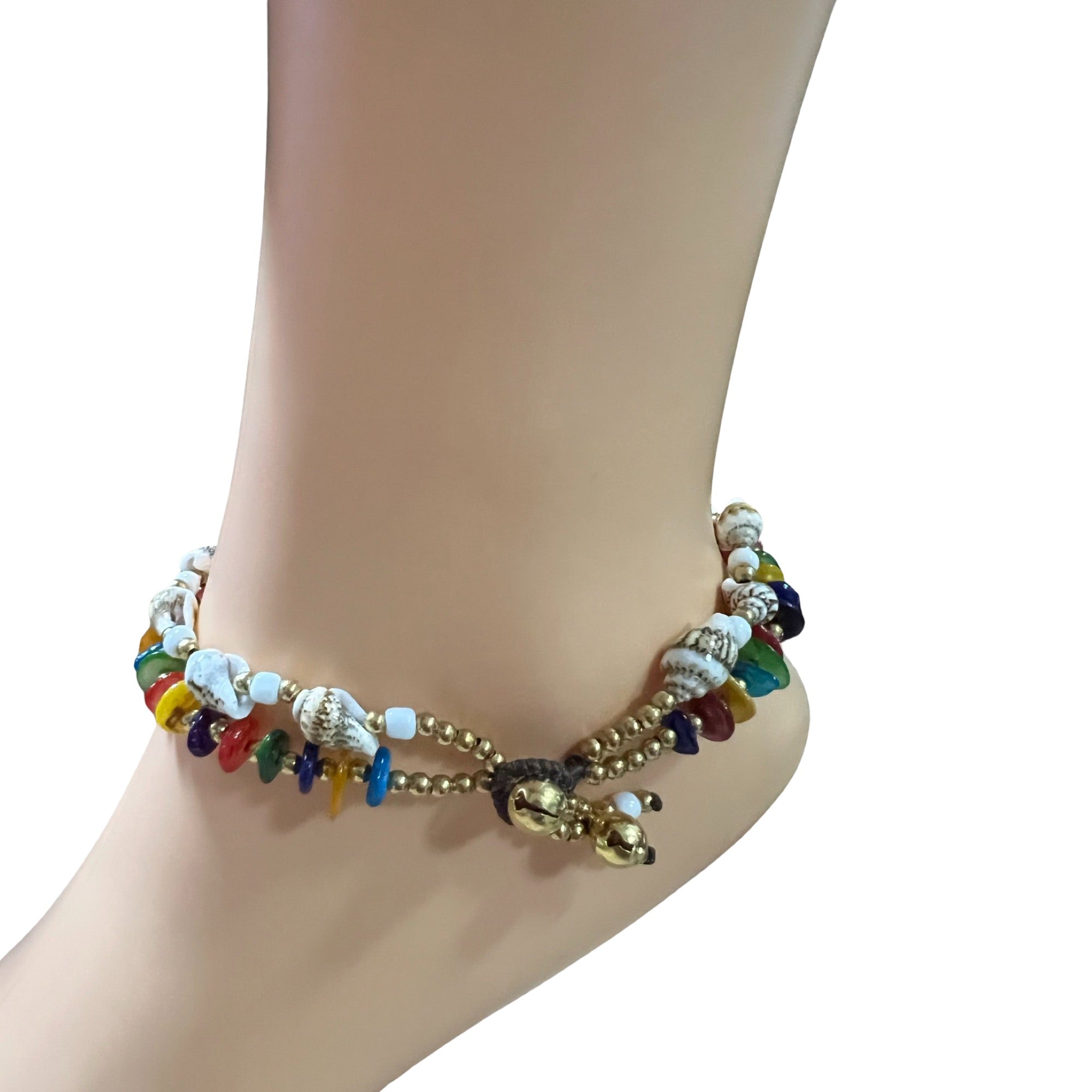 Anklets- Mix Stone w/Shell