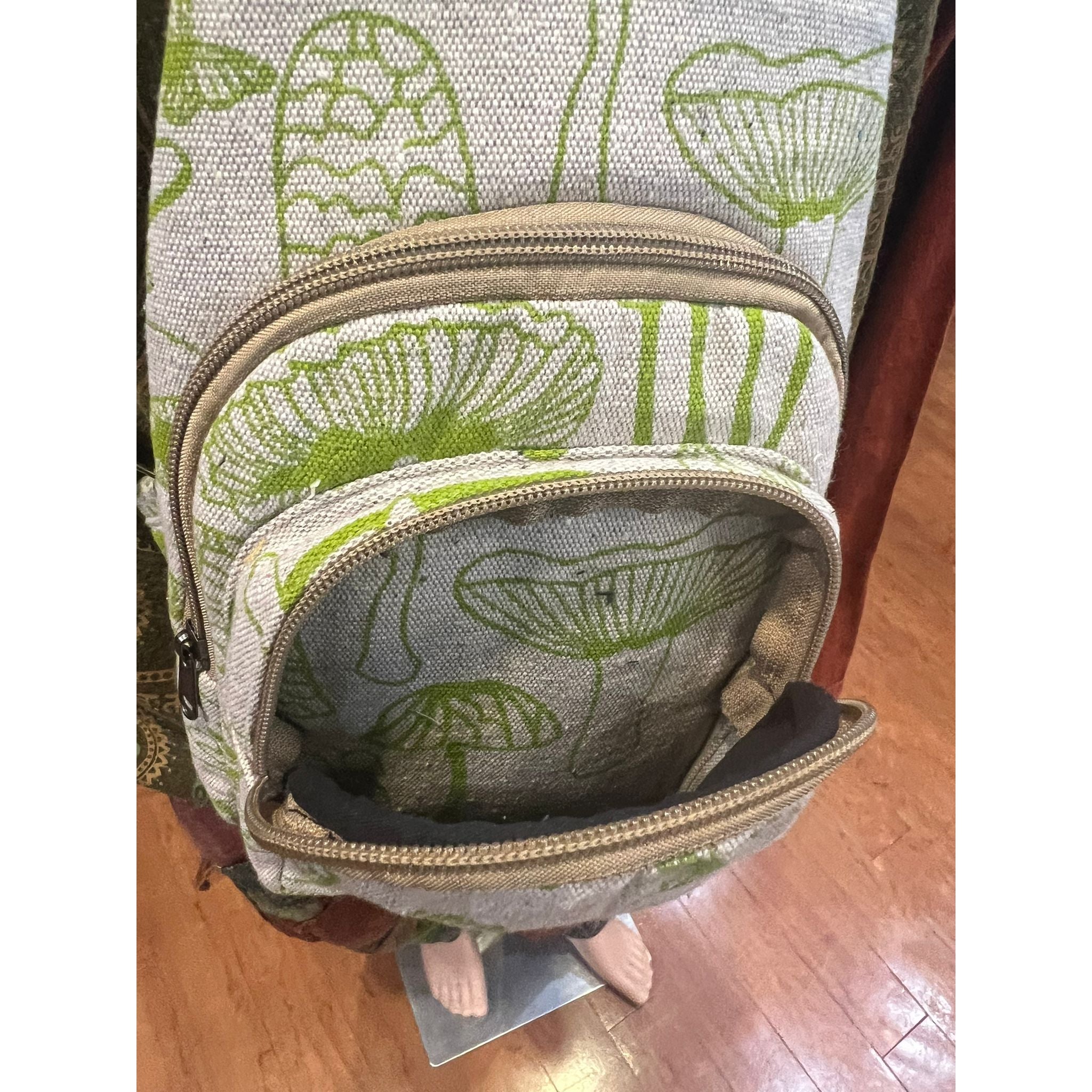 Hemp Sling Backpack/Green