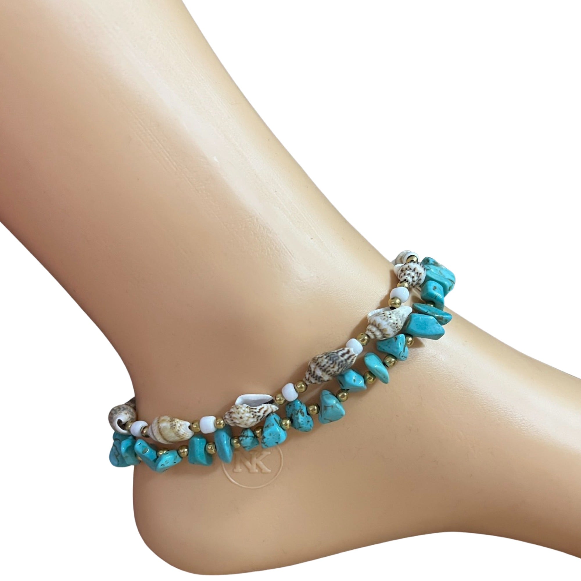 ANKLETS-Turquoise w/Shell