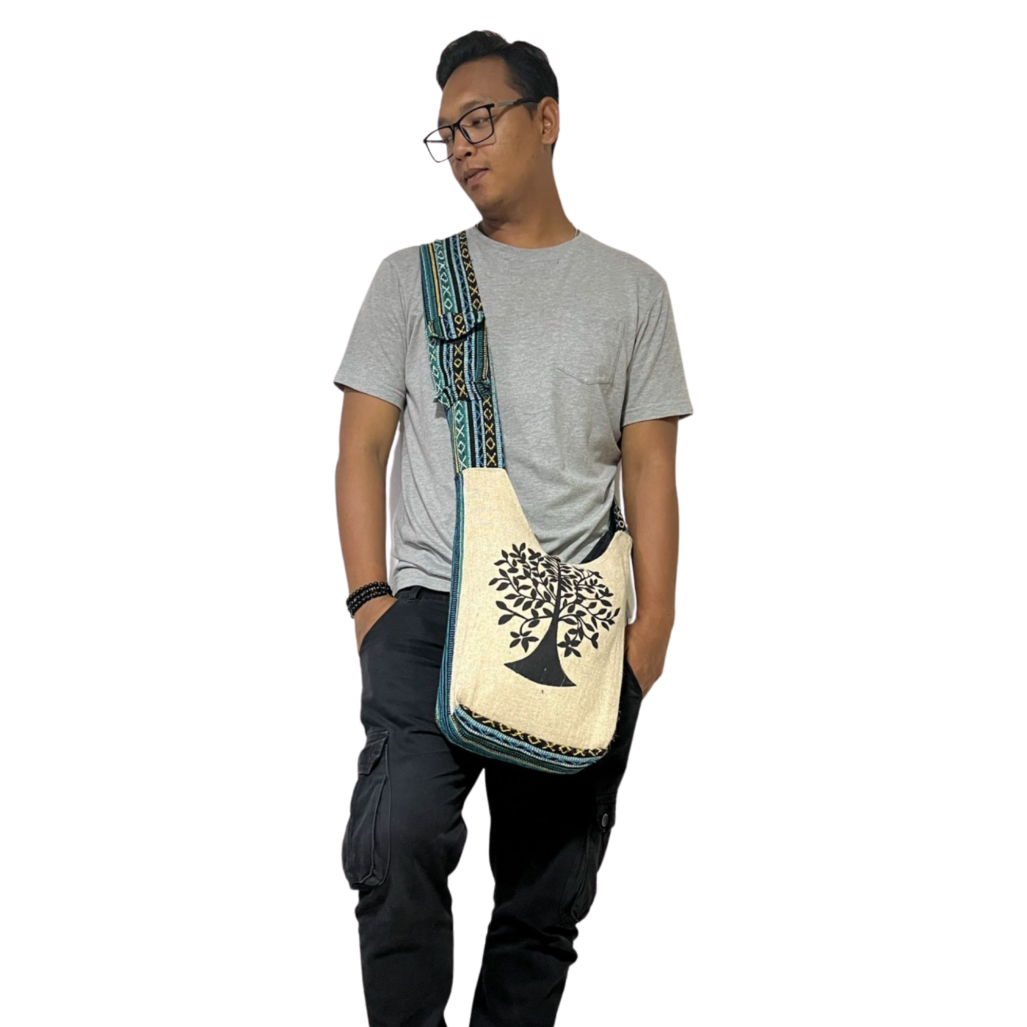 Best Quality Fair Trade Large Sling Crossbody Shoulder Bag SideBag Hip –  KULTURAL VIBEZ