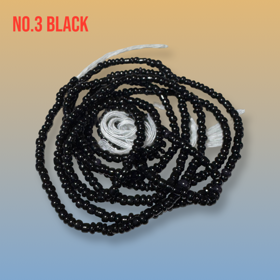 African Tie-On Waist Beads: Glass Beaded Body Jewelry
