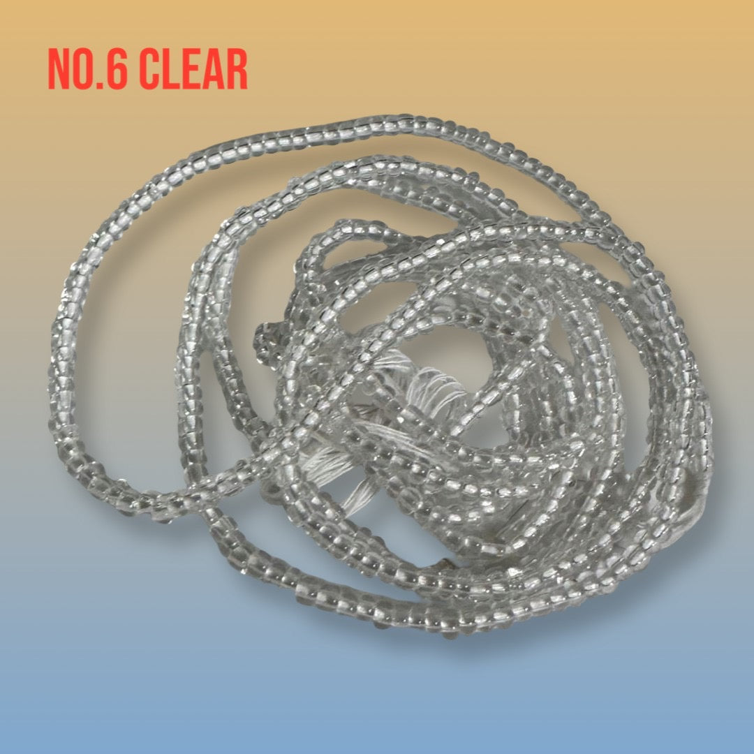 African Tie-On Waist Beads: Glass Beaded Body Jewelry
