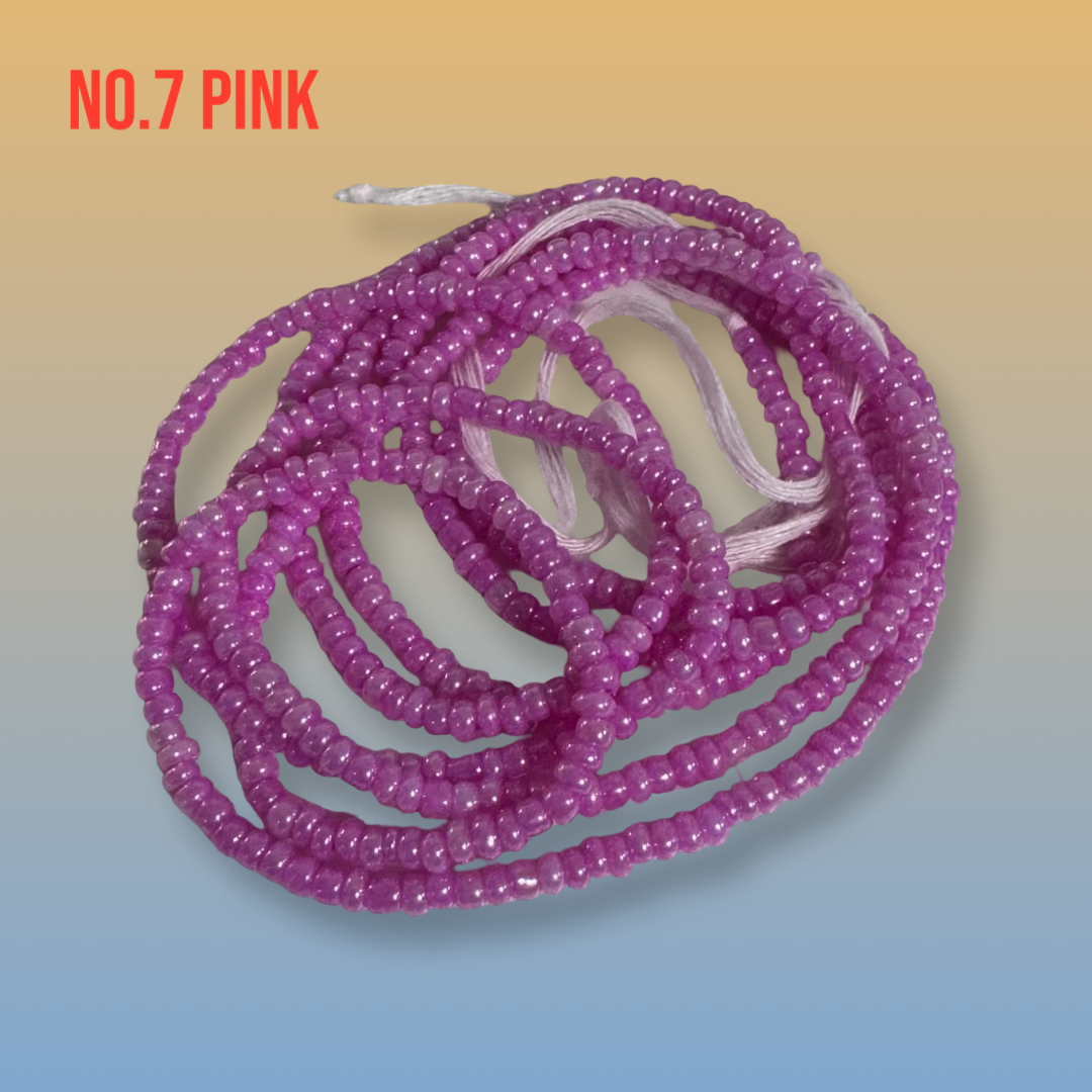 African Tie-On Waist Beads: Glass Beaded Body Jewelry