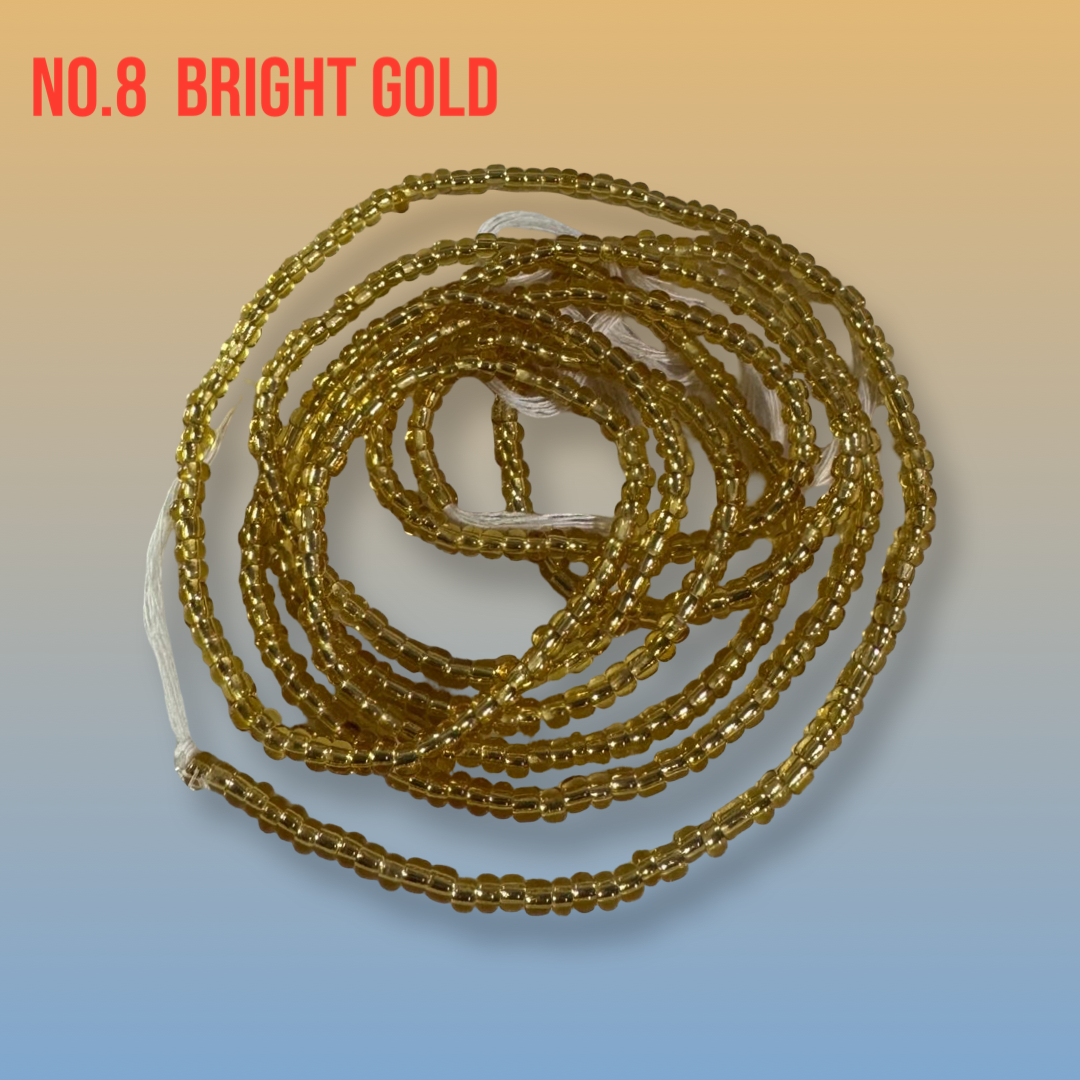 African Tie-On Waist Beads: Glass Beaded Body Jewelry