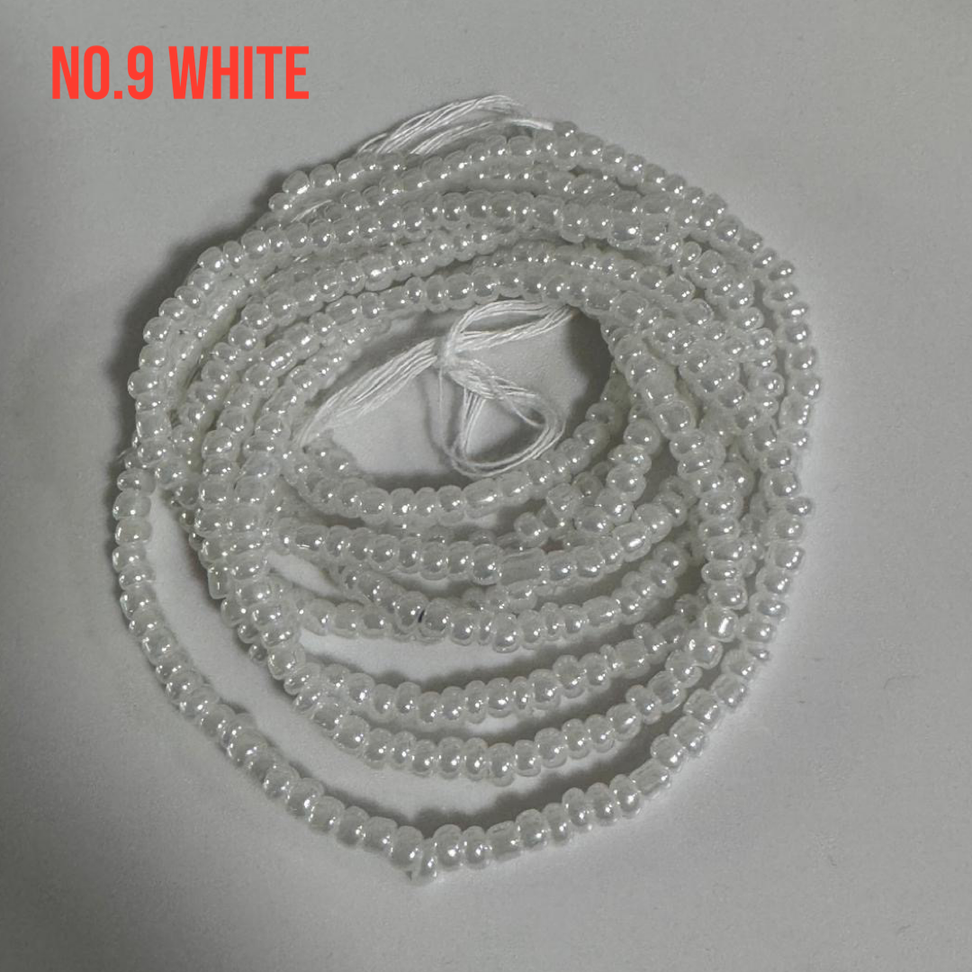 African Tie-On Waist Beads: Glass Beaded Body Jewelry
