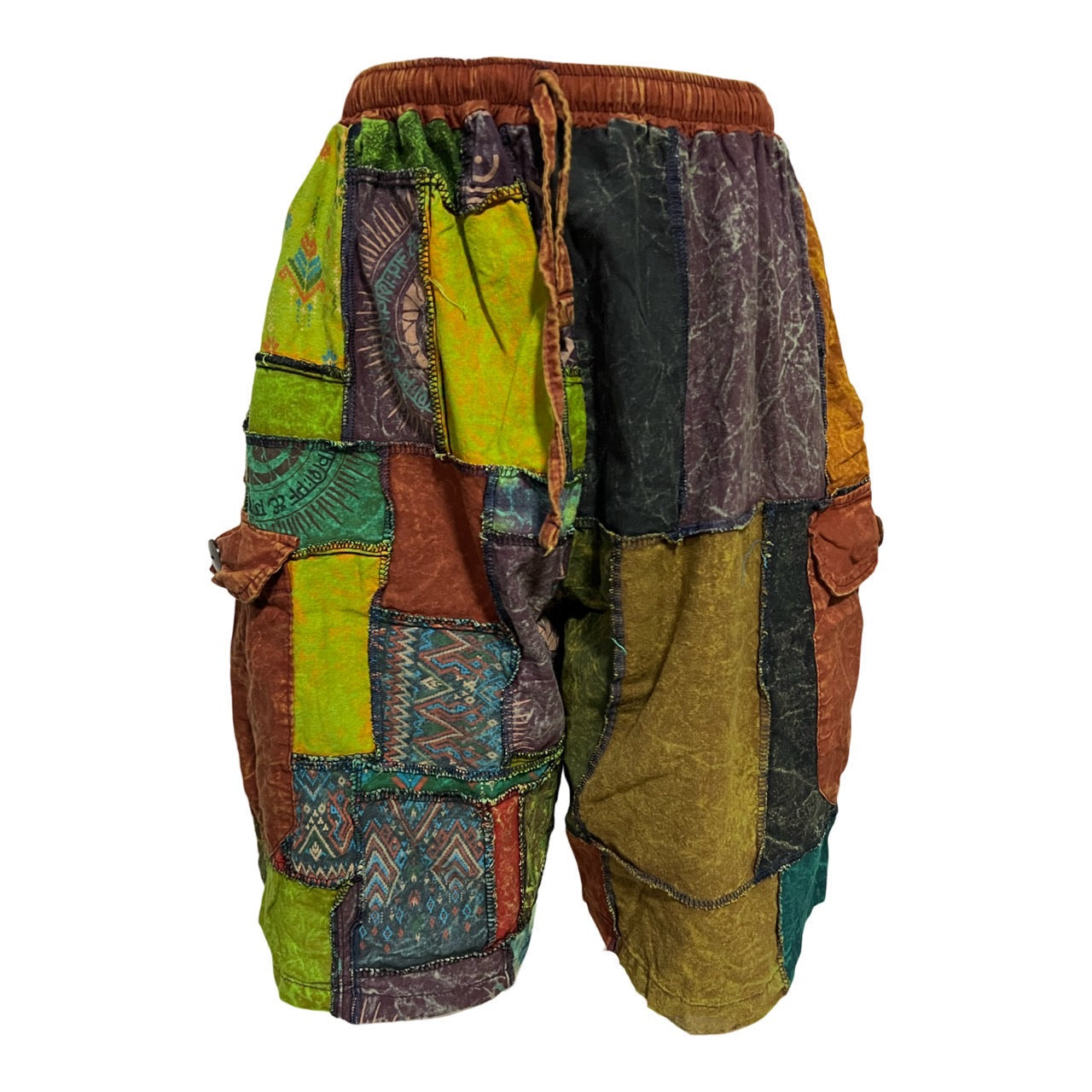 Shorts - Patchwork w/ 2 side pocket