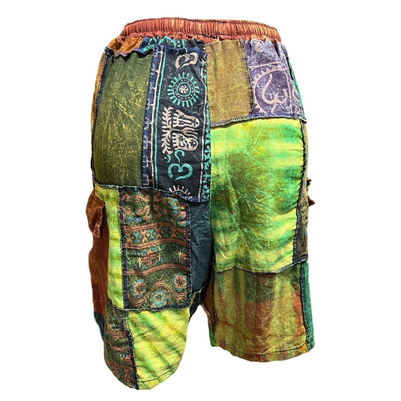 Shorts - Patchwork w/ 2 side pocket