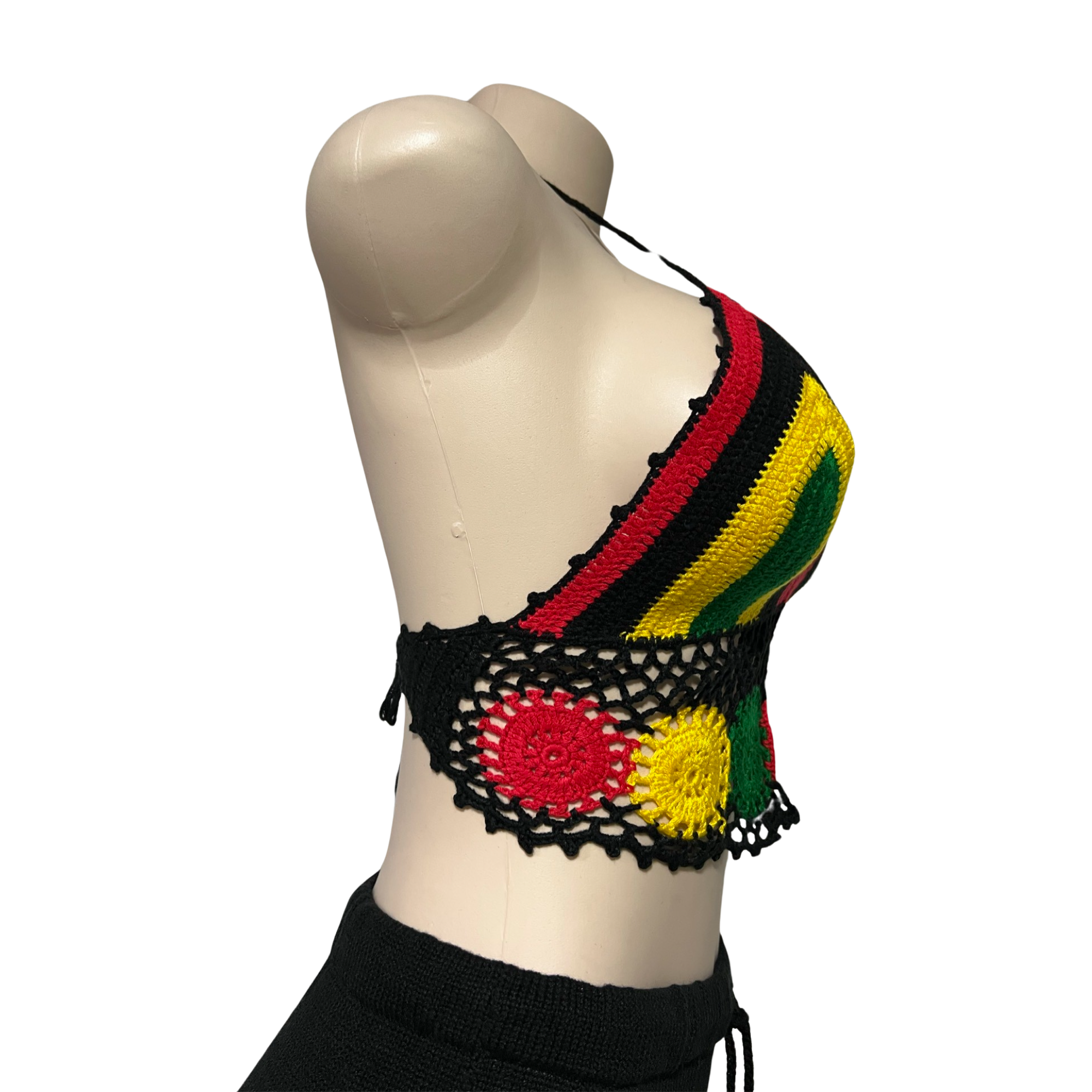 Rasta Crochet Knitting Bra.