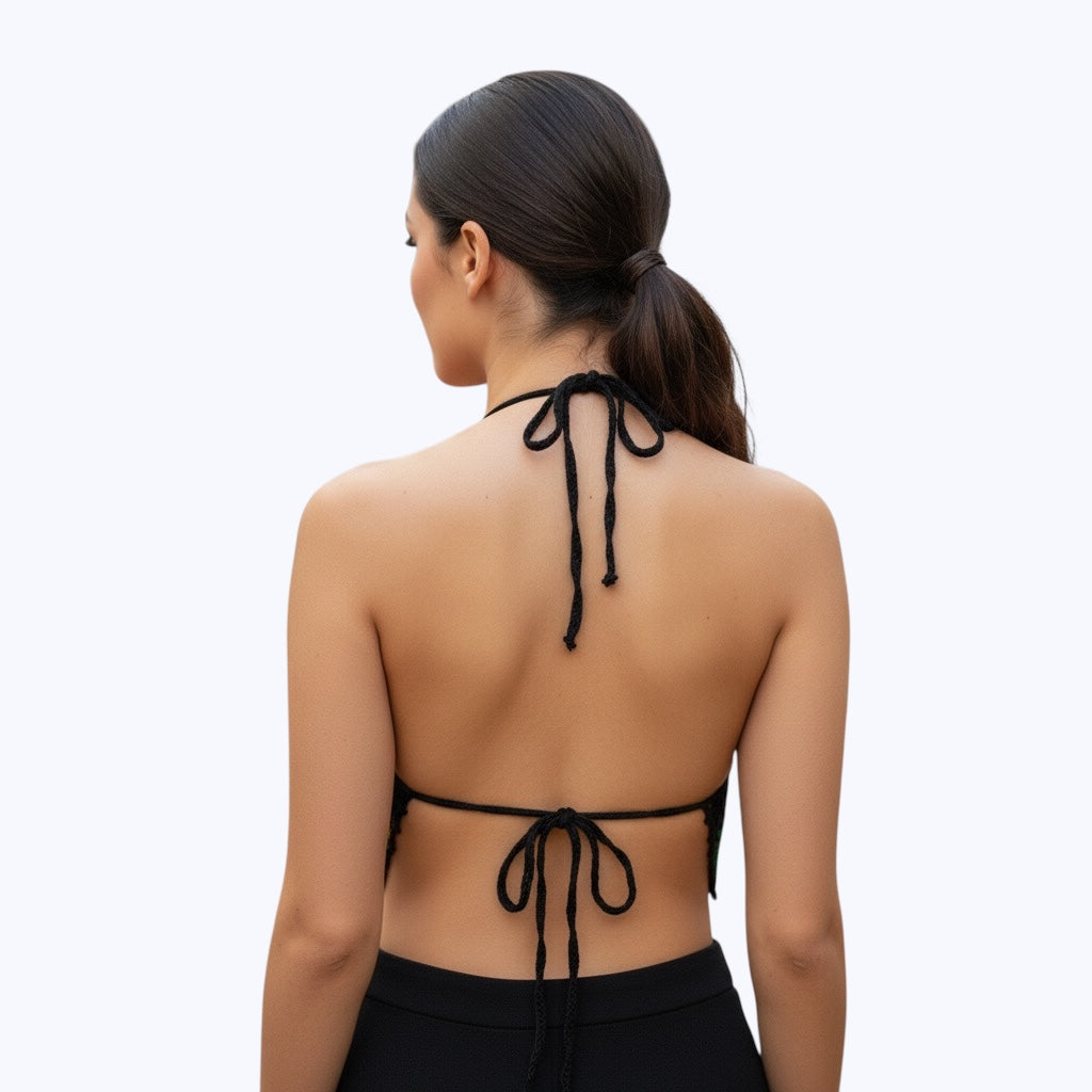 Rasta Crochet Knitting Bra.