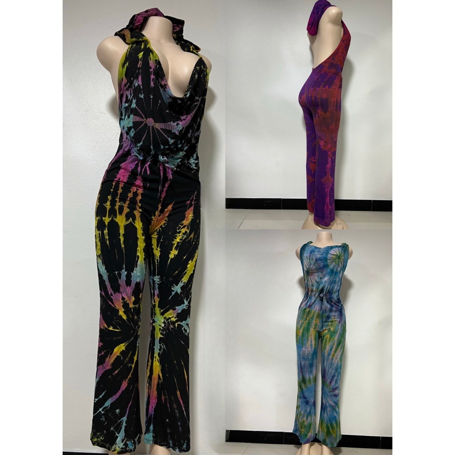 Tie Dye Romper Open Back