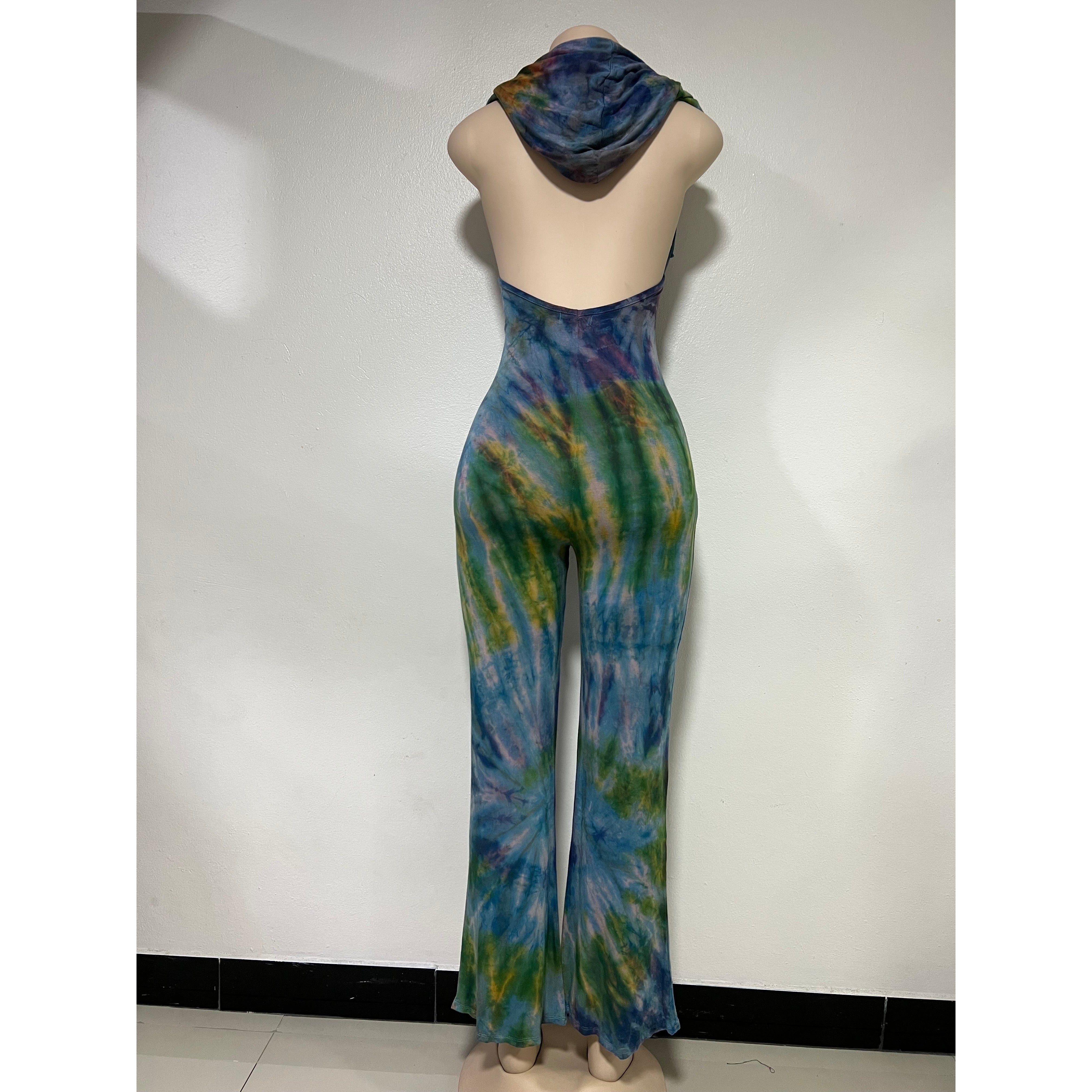 Tie Dye Romper Open Back