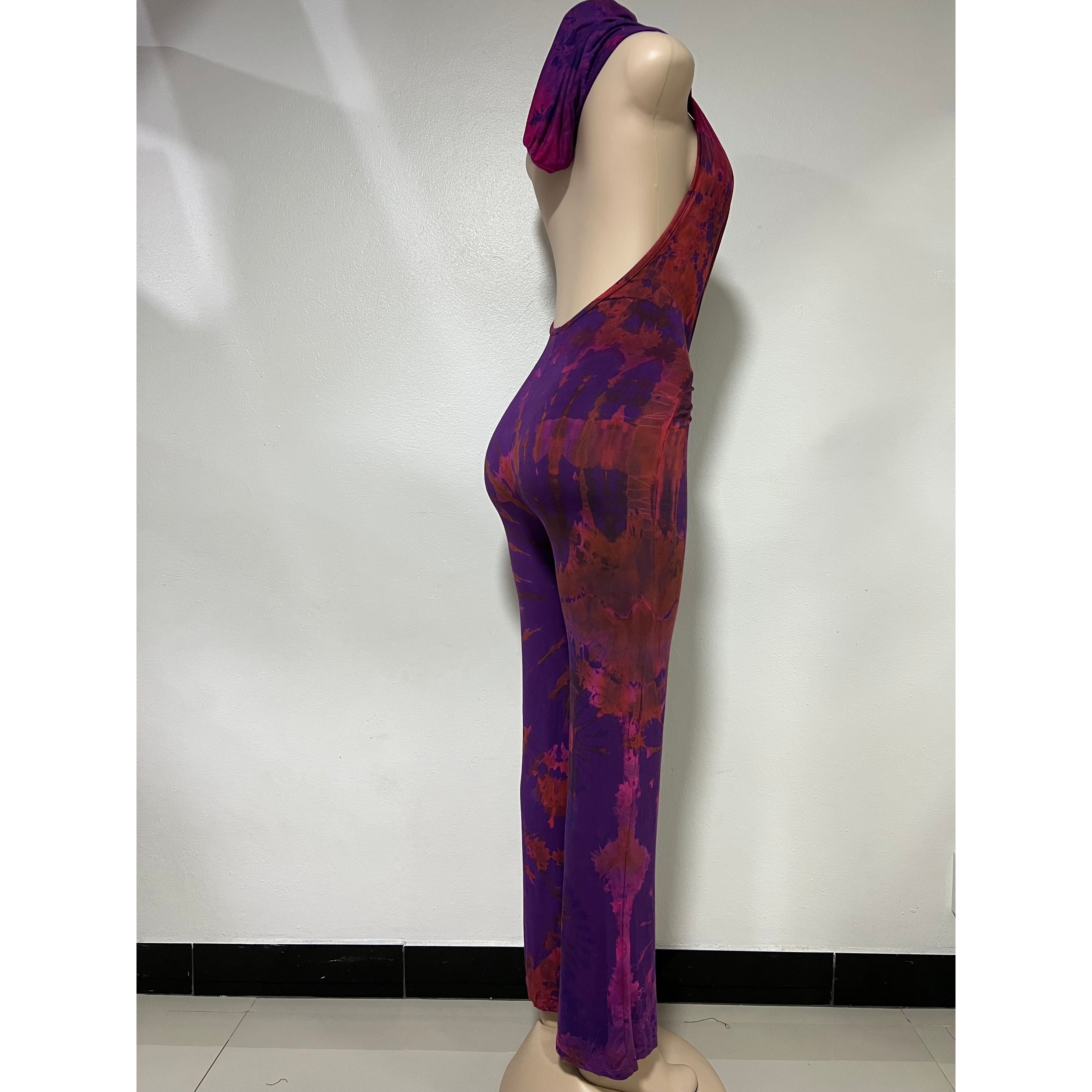 Tie Dye Romper Open Back
