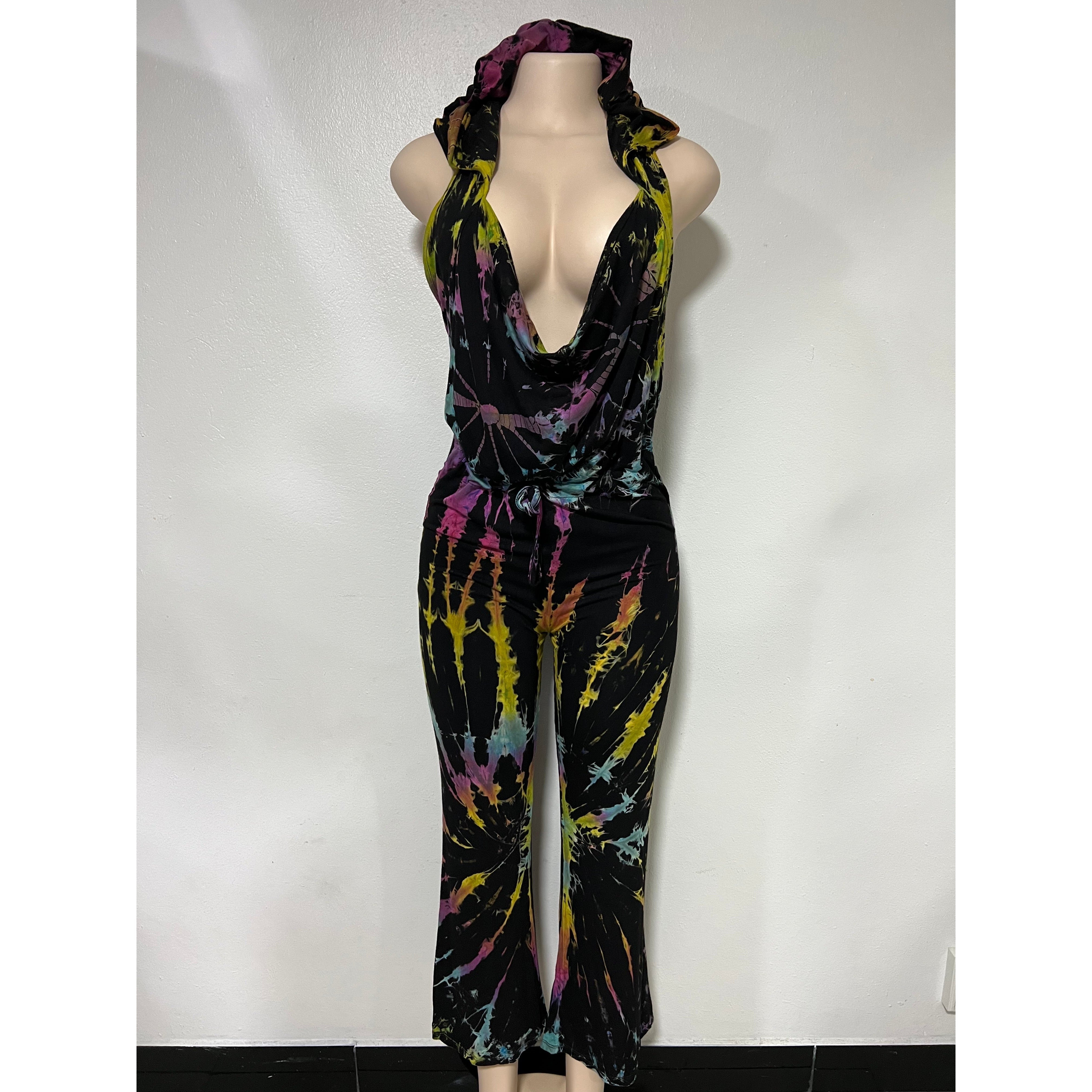Tie Dye Romper Open Back
