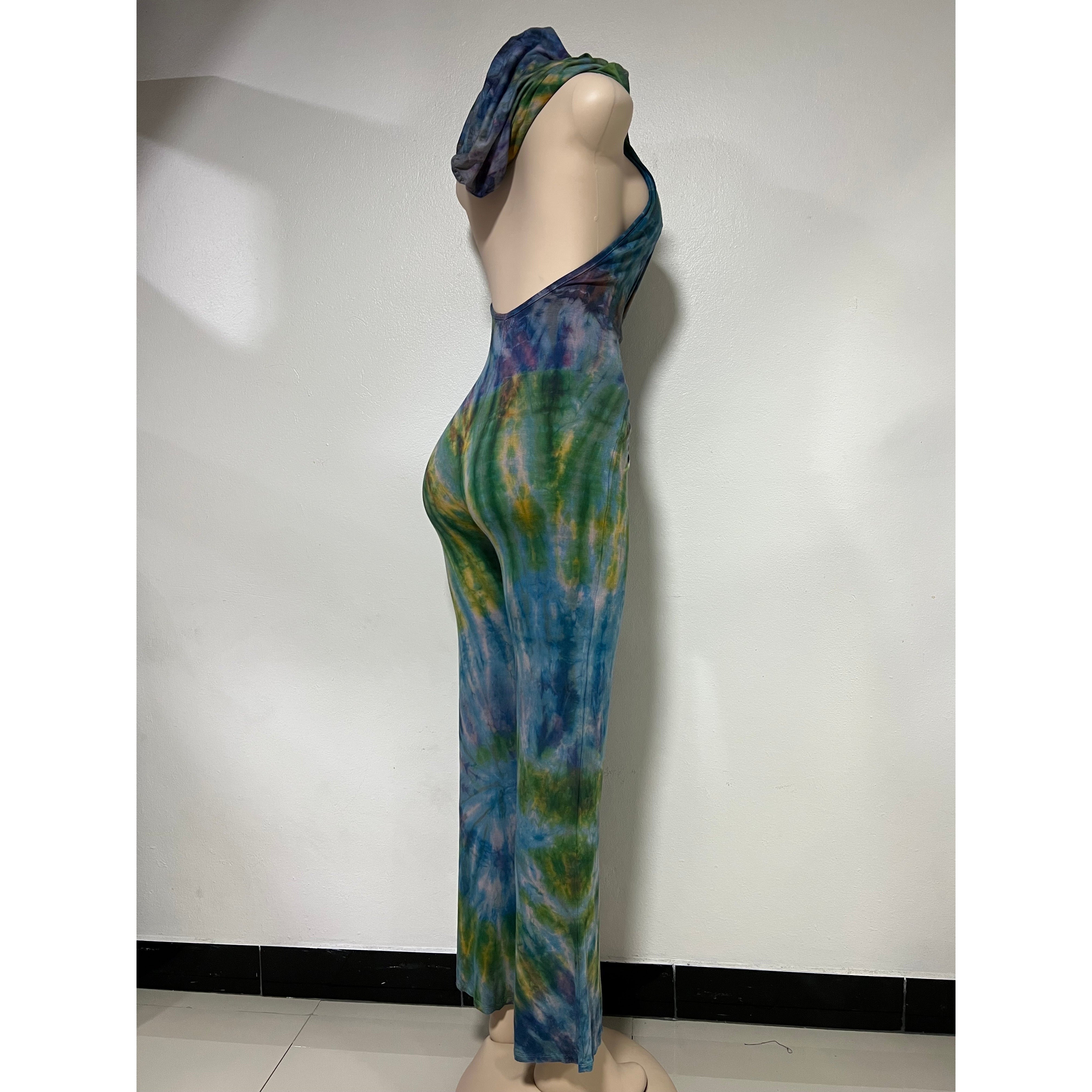 Tie Dye Romper Open Back