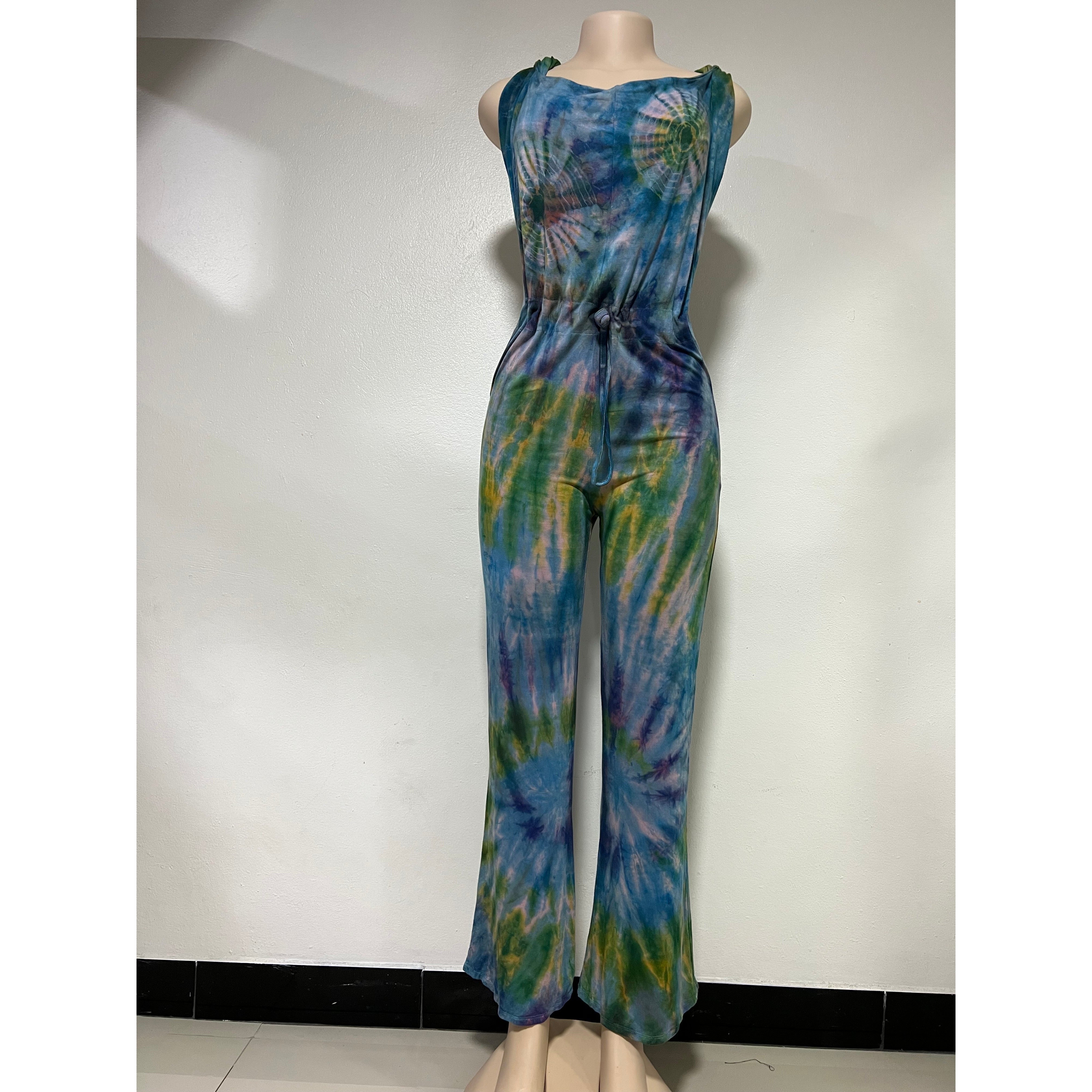 Tie Dye Romper Open Back