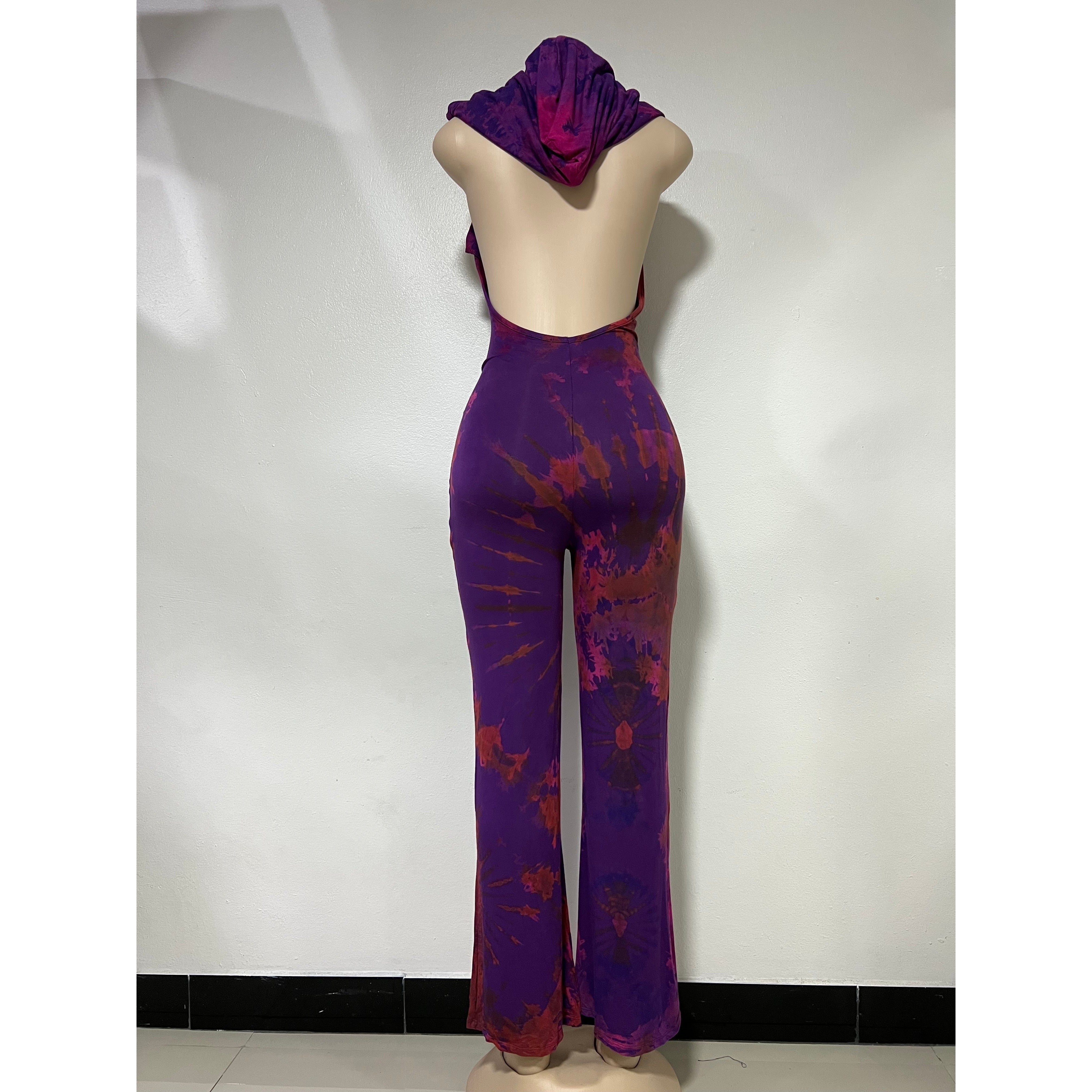 Tie Dye Romper Open Back