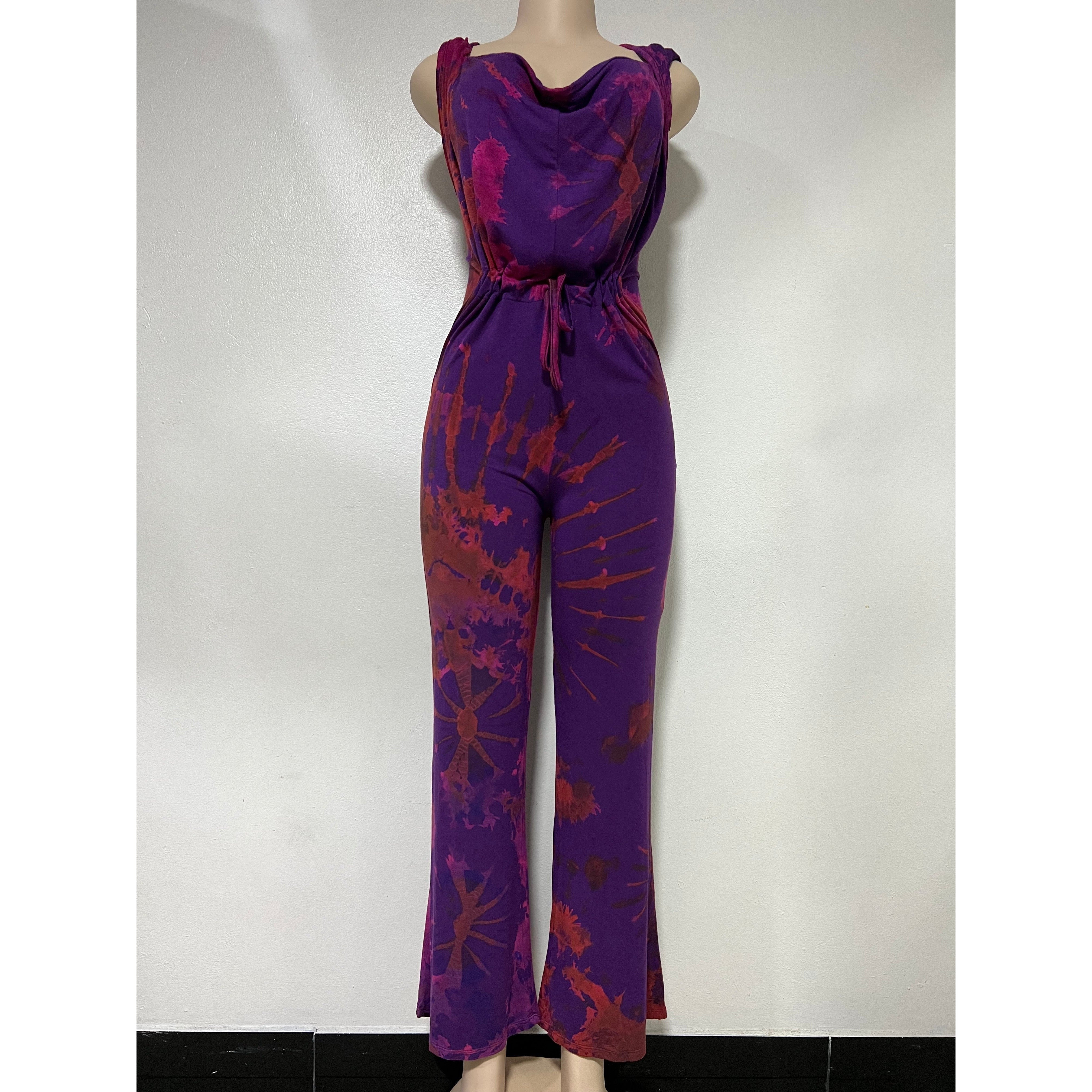 Tie Dye Romper Open Back