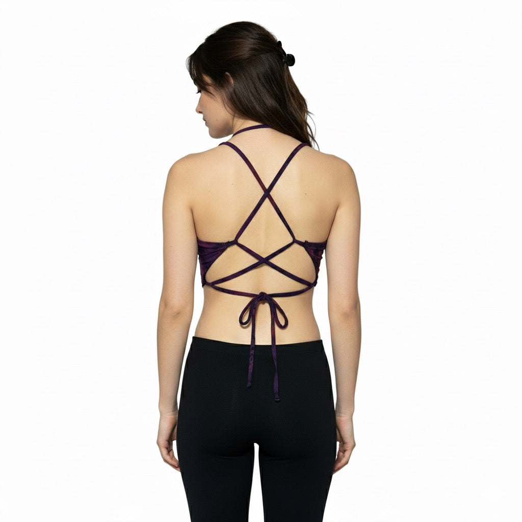 Tops - Tie Dye Deep V / Maroon