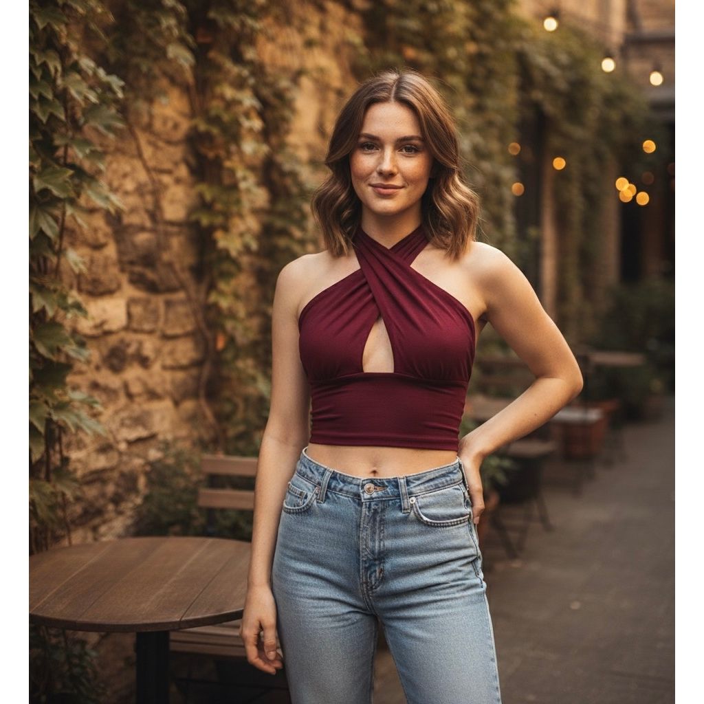 Tops - Criss Cross (Burgundy)