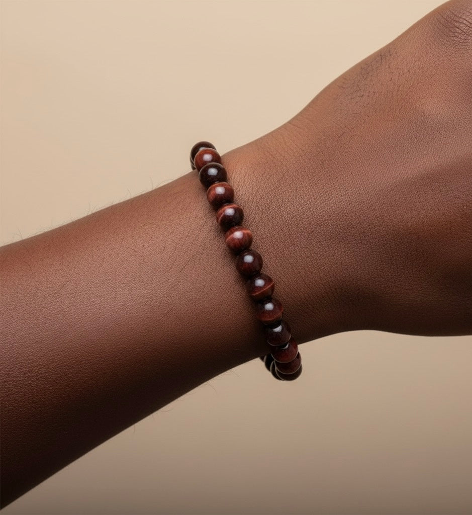 Handmade Red Tiger’s Eye Bracelet, Success, Luck, Protection.