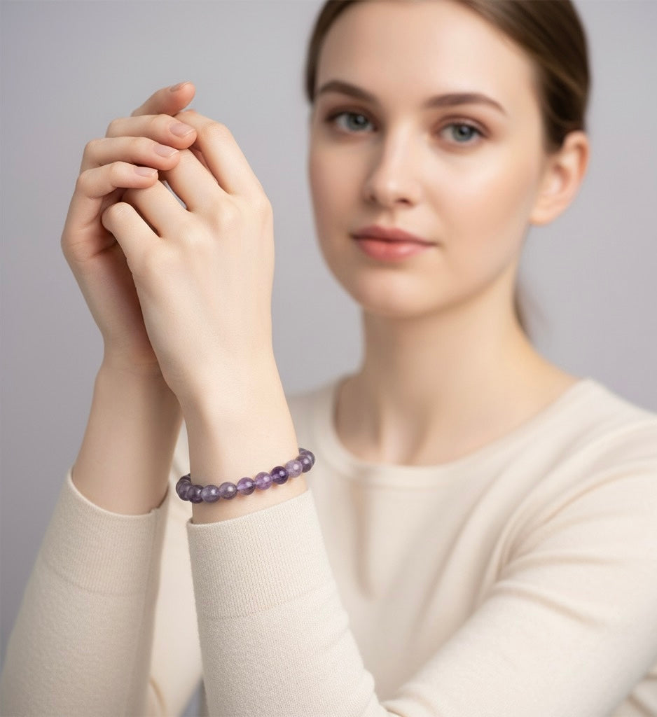 Natural Amethyst Bracelet.
