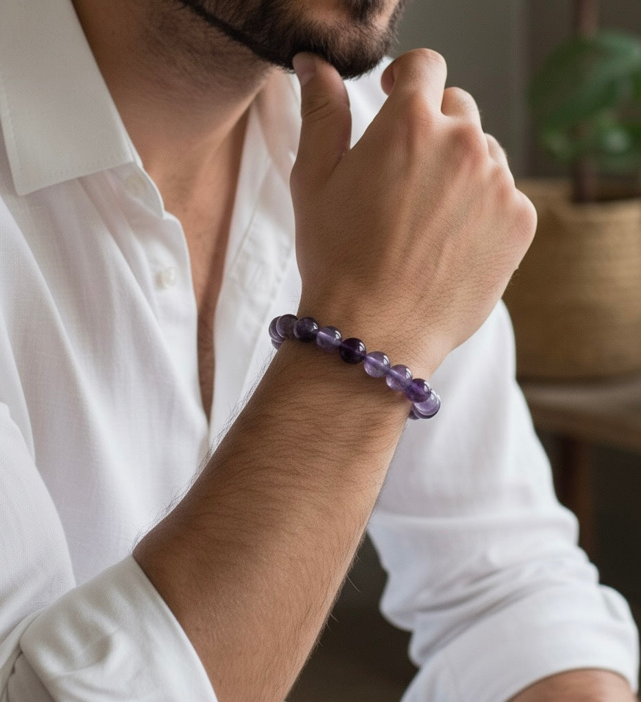 Natural Amethyst Bracelet.