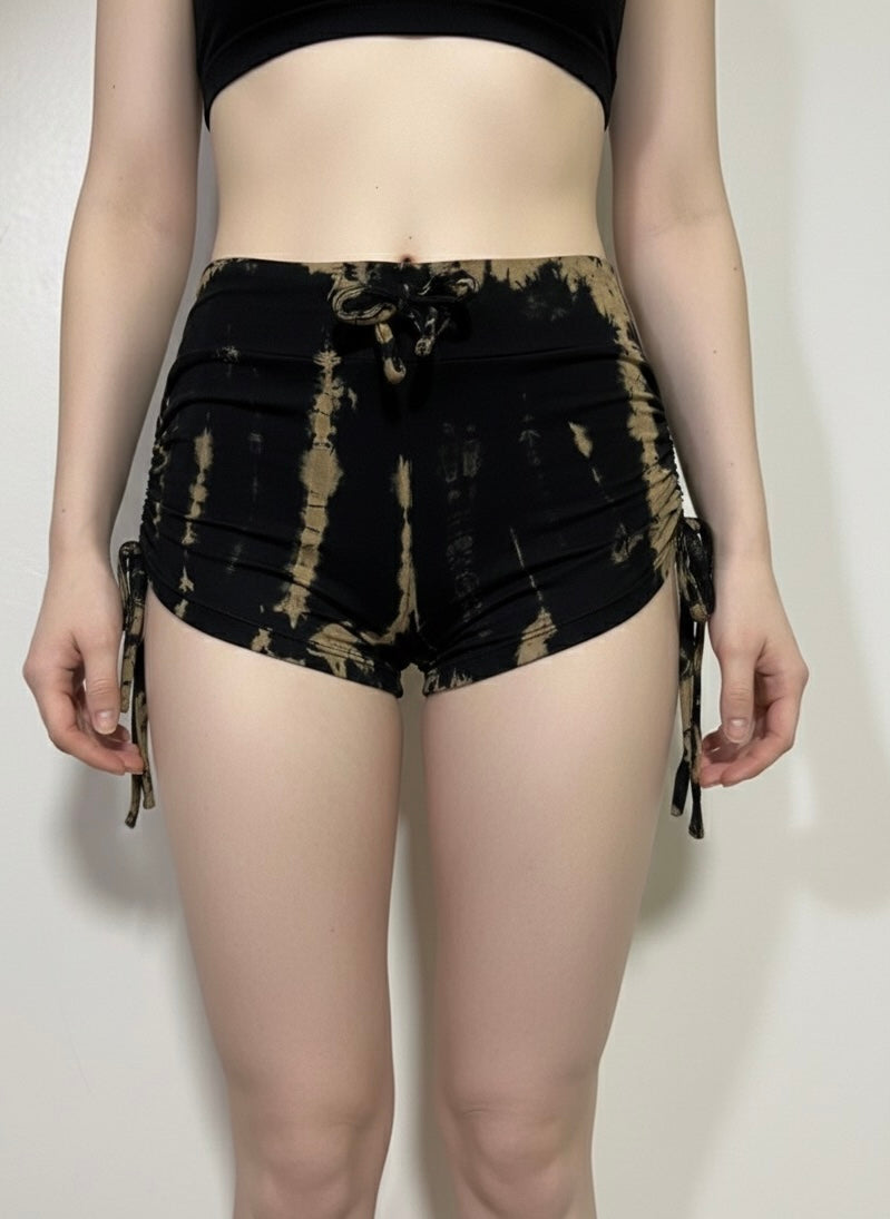 Tie Dye Side Scrunch Shorts
