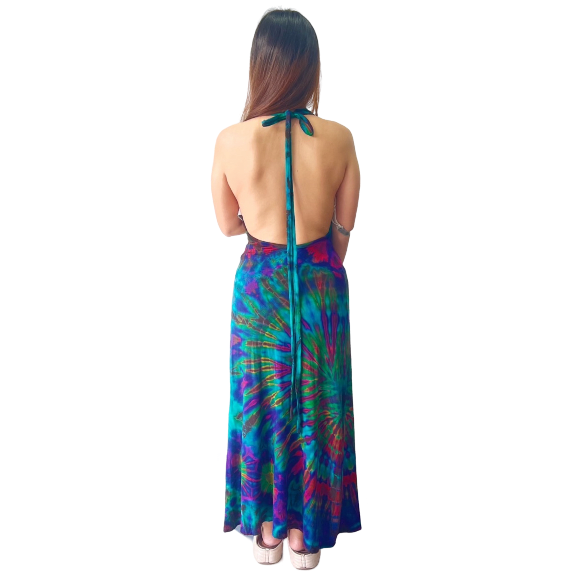 Dress - Tie Dye Cowl Neck Dress