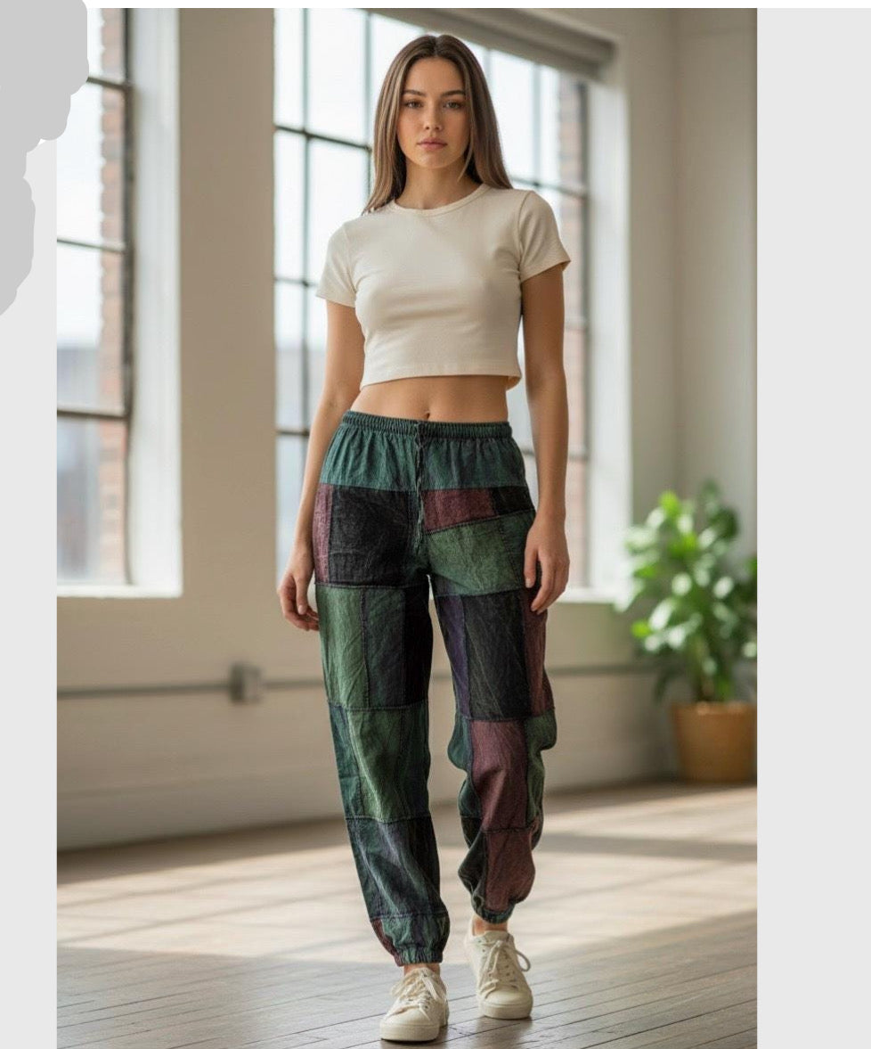 Pants-Boho Hippie Patchwork/ Assorted Colors