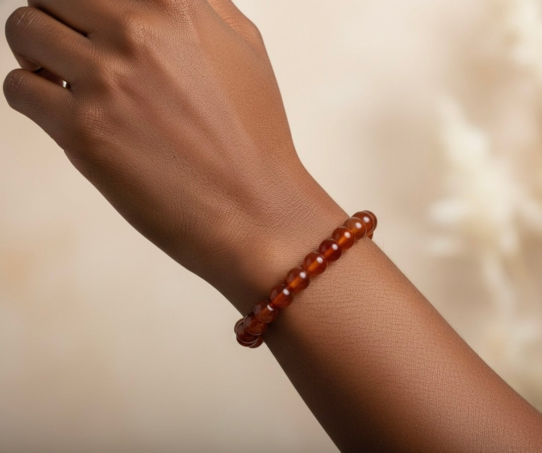 Carnelian Multicolor Beaded Bracelet.