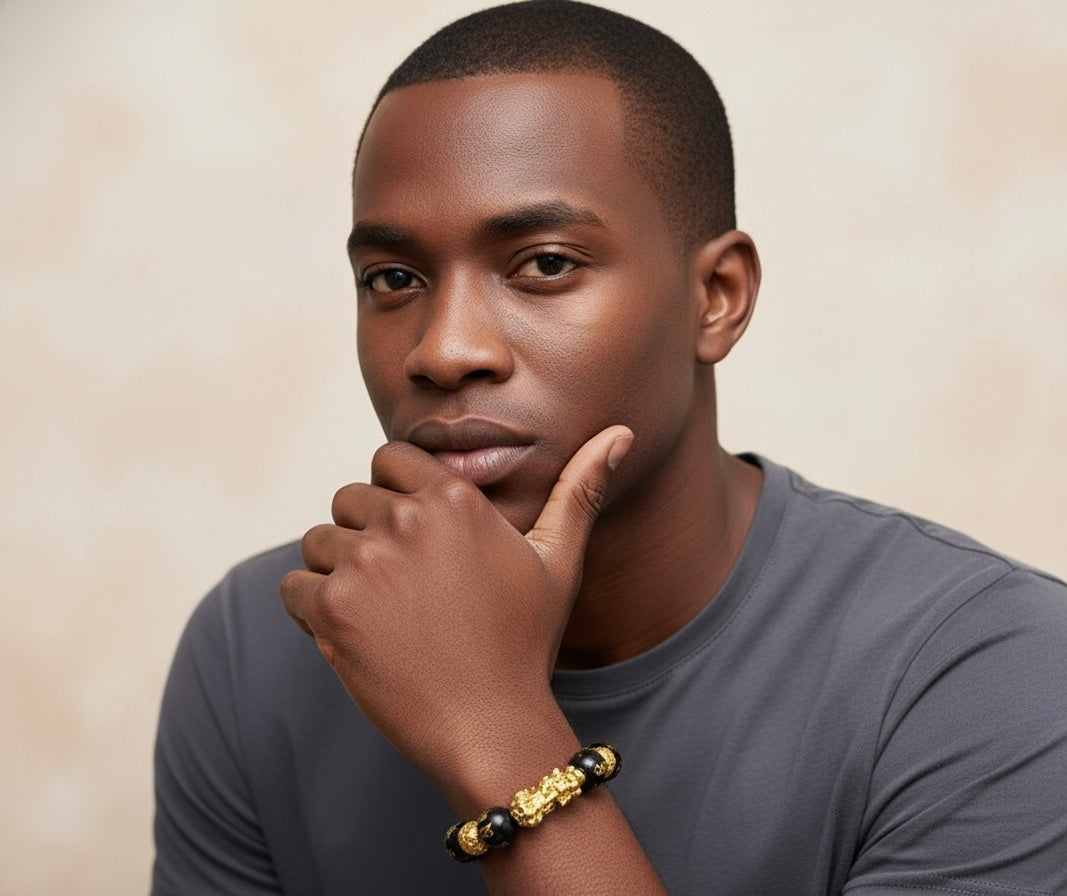 Feng Shui Black Obsidian Wealth Bracelet.