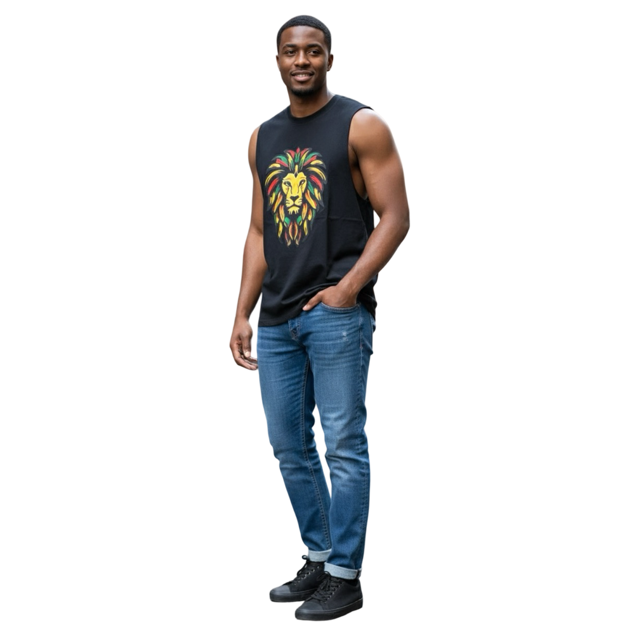 Tank Top - Lion / Black