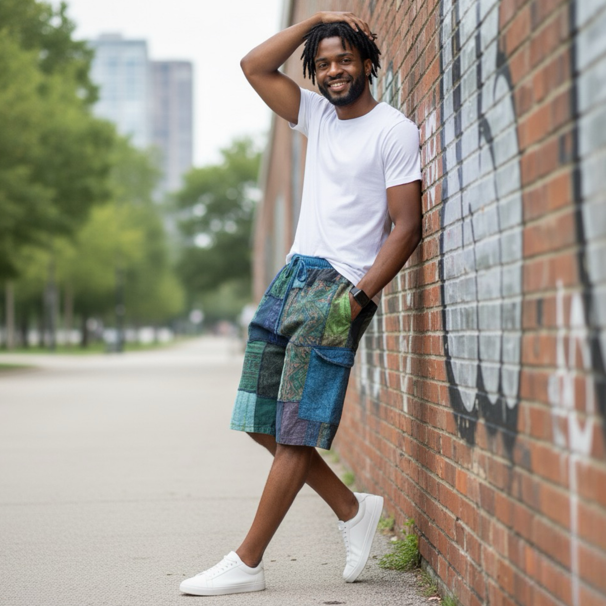 Shorts - Patchwork w/2 pocket