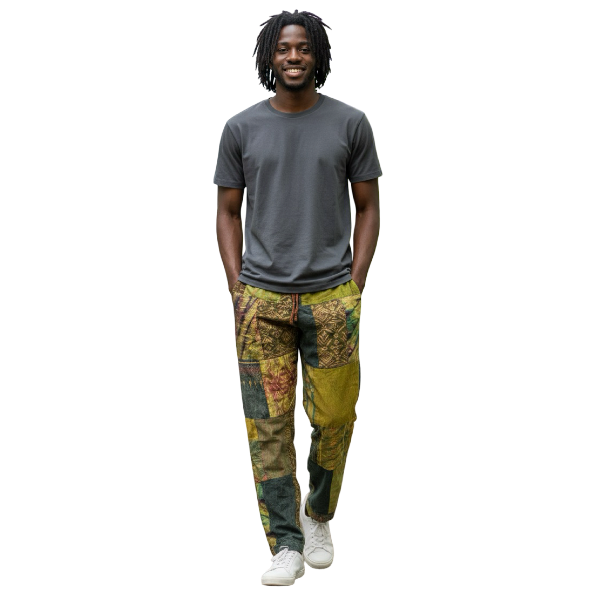 Men Patchwork Long Pants/Assorted Patchwork and Colors
