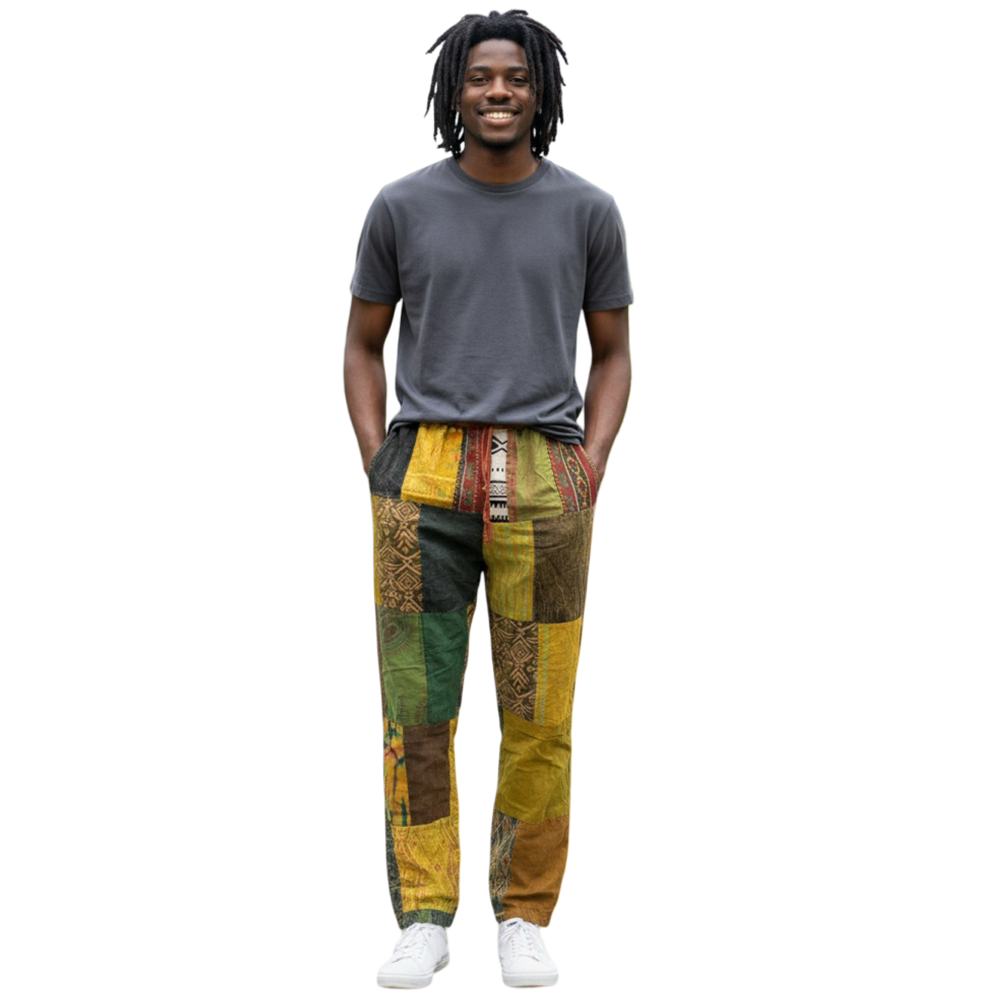 Men Patchwork Long Pants/Assorted Patchwork and Colors
