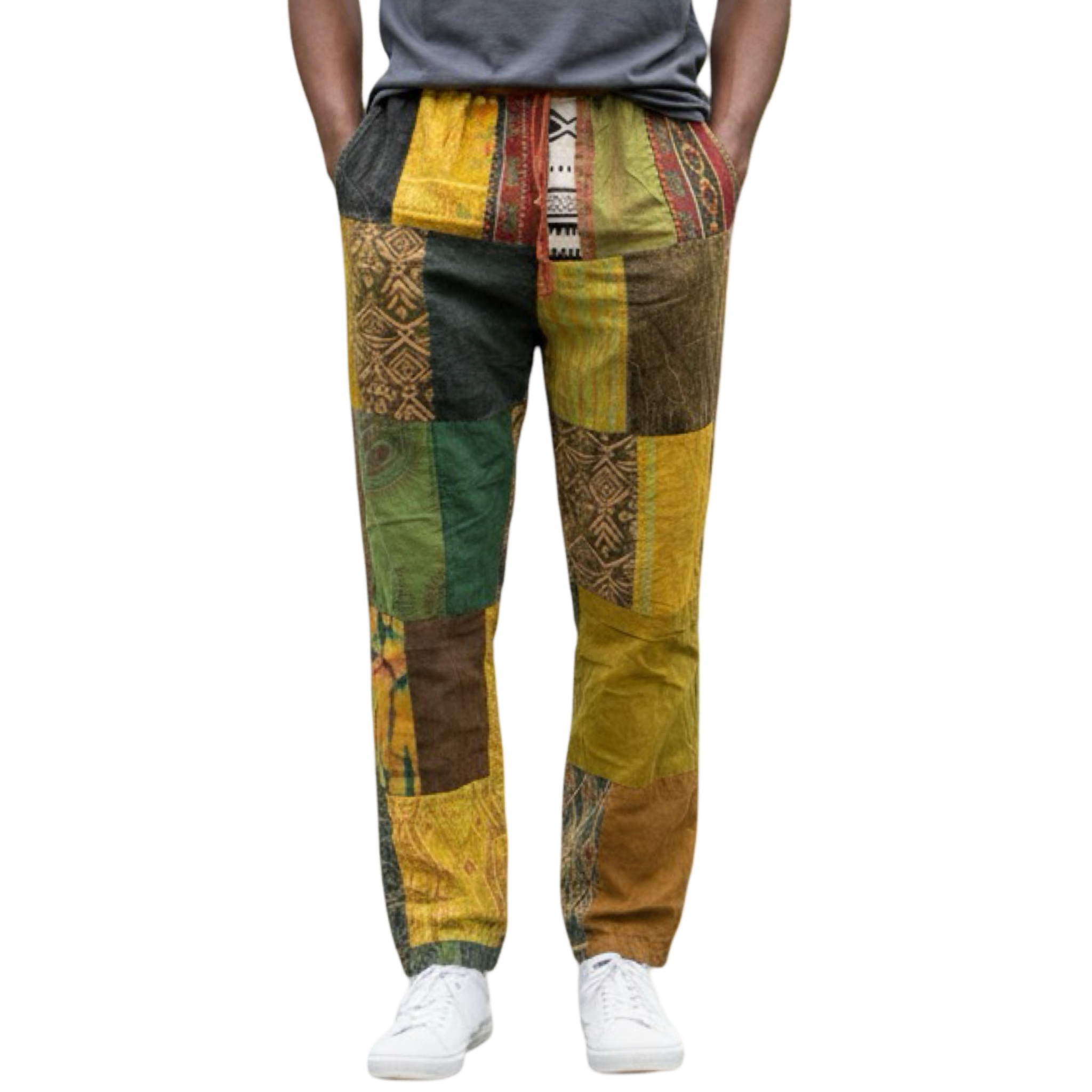 Men Patchwork Long Pants/Assorted Patchwork and Colors