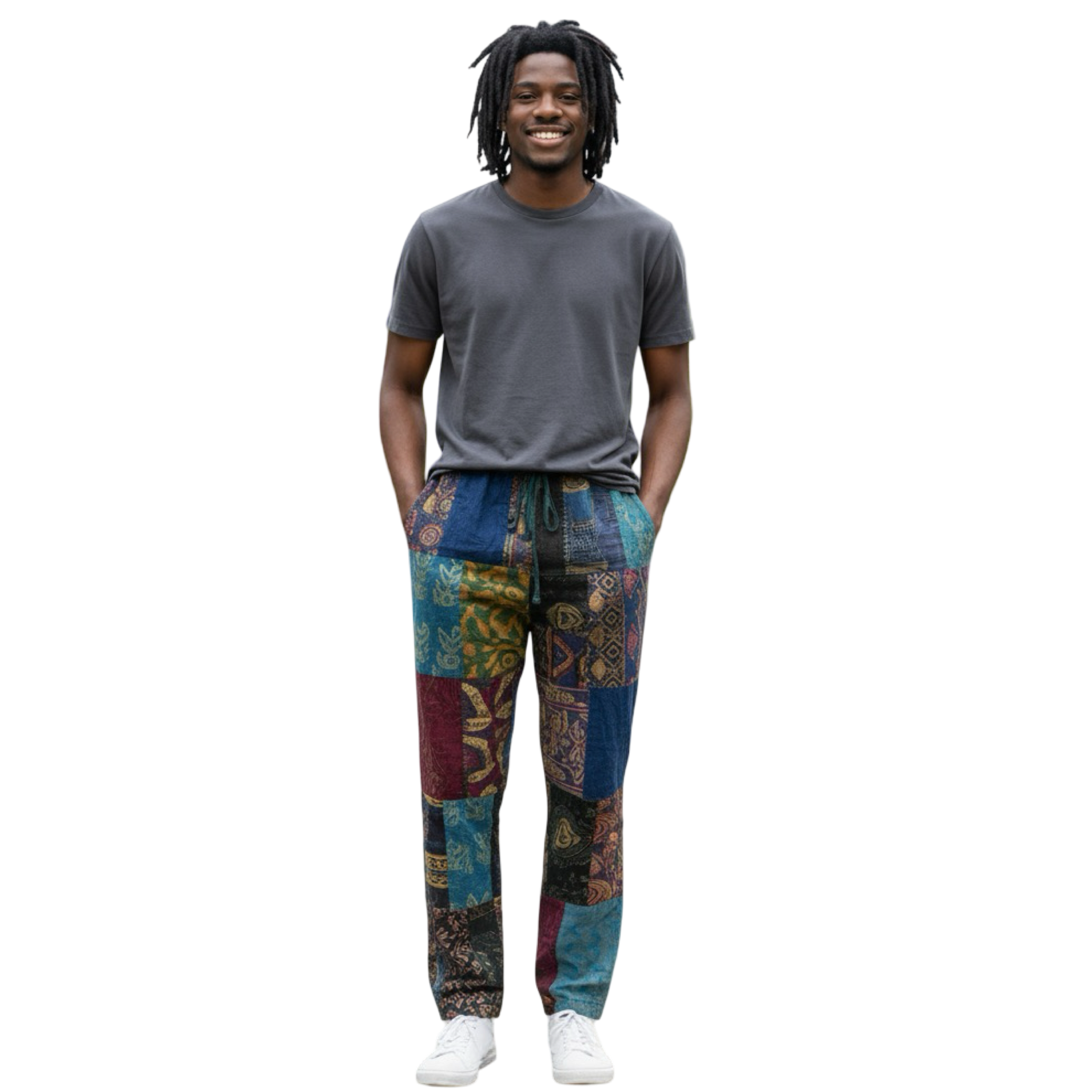 Men Patchwork Long Pants/Assorted Patchwork and Colors