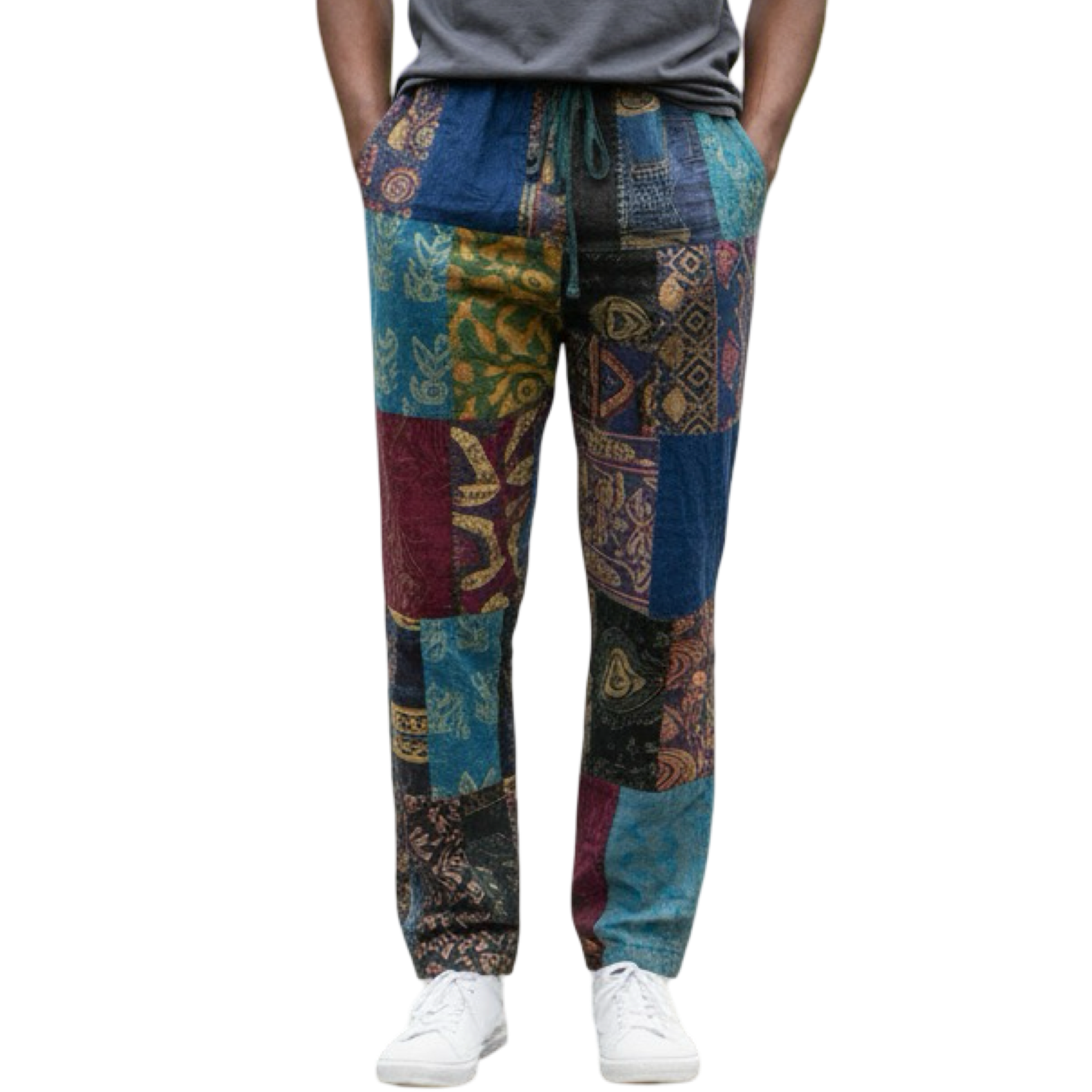 Men Patchwork Long Pants/Assorted Patchwork and Colors