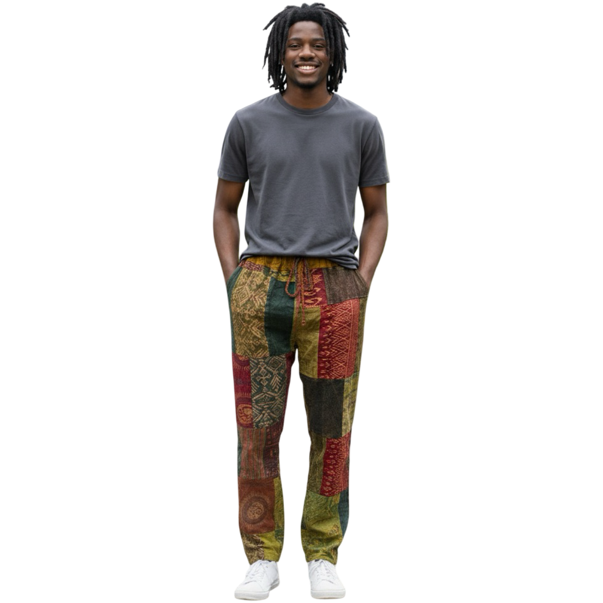 Men Patchwork Long Pants/Assorted Patchwork and Colors