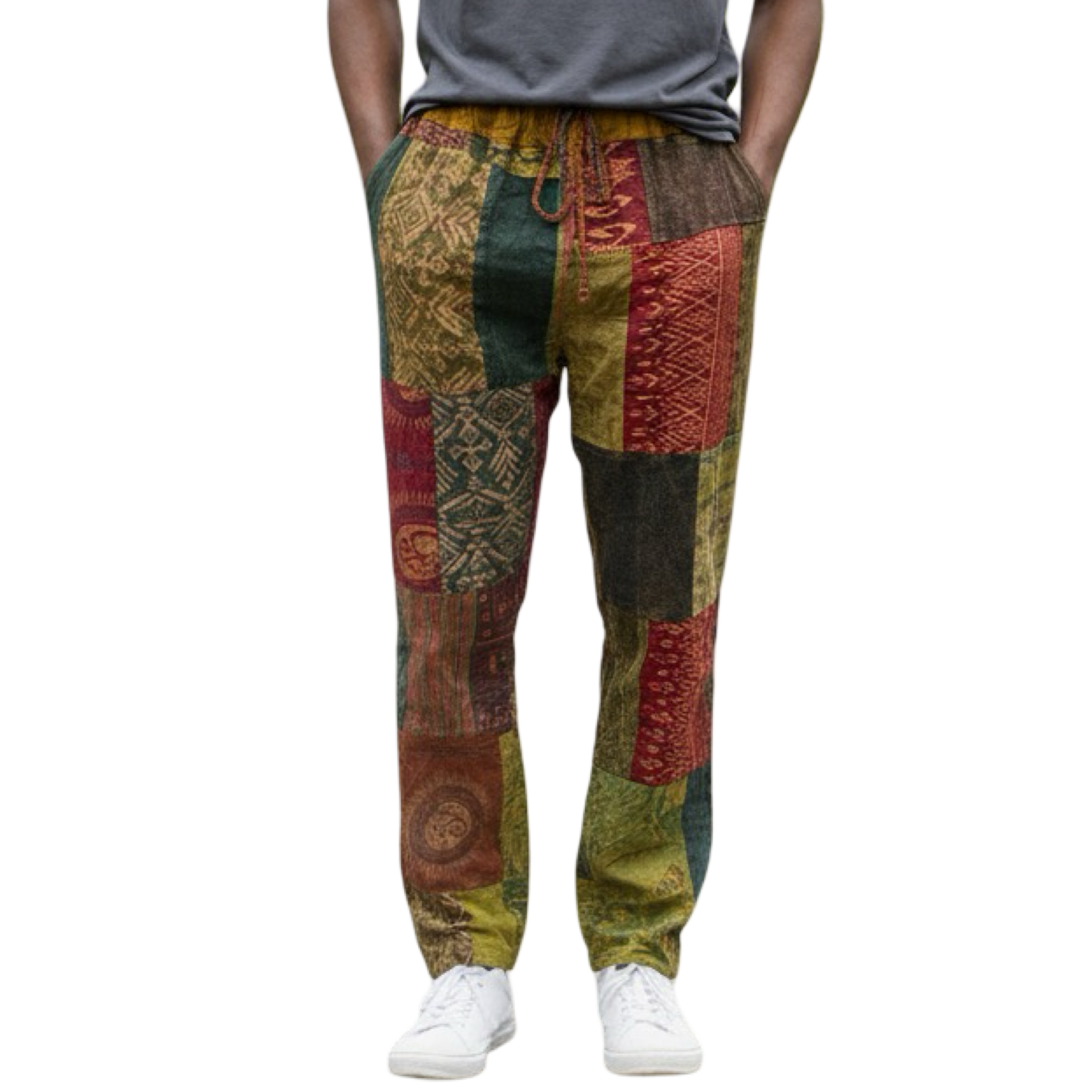 Men Patchwork Long Pants/Assorted Patchwork and Colors