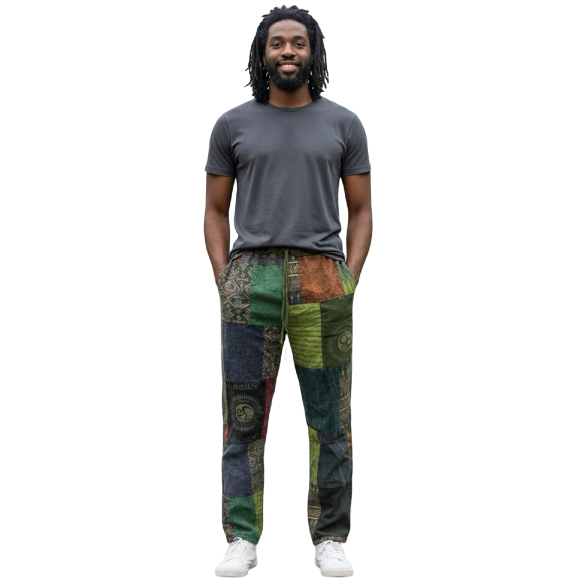Men Patchwork Long Pants/Assorted Patchwork and Colors