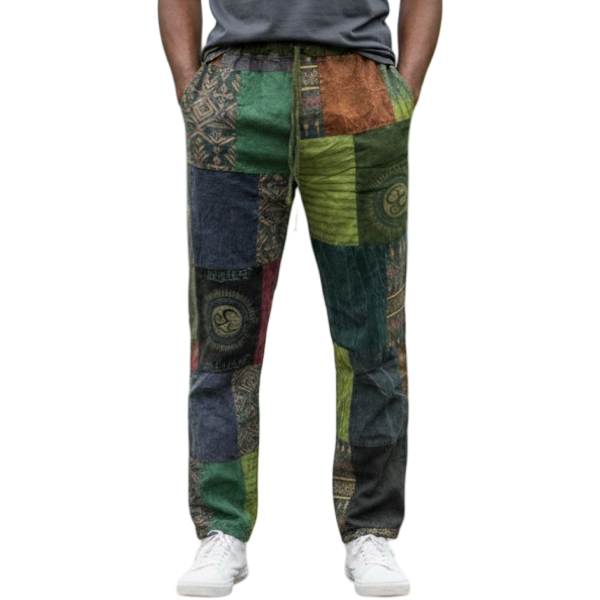 Men Patchwork Long Pants/Assorted Patchwork and Colors