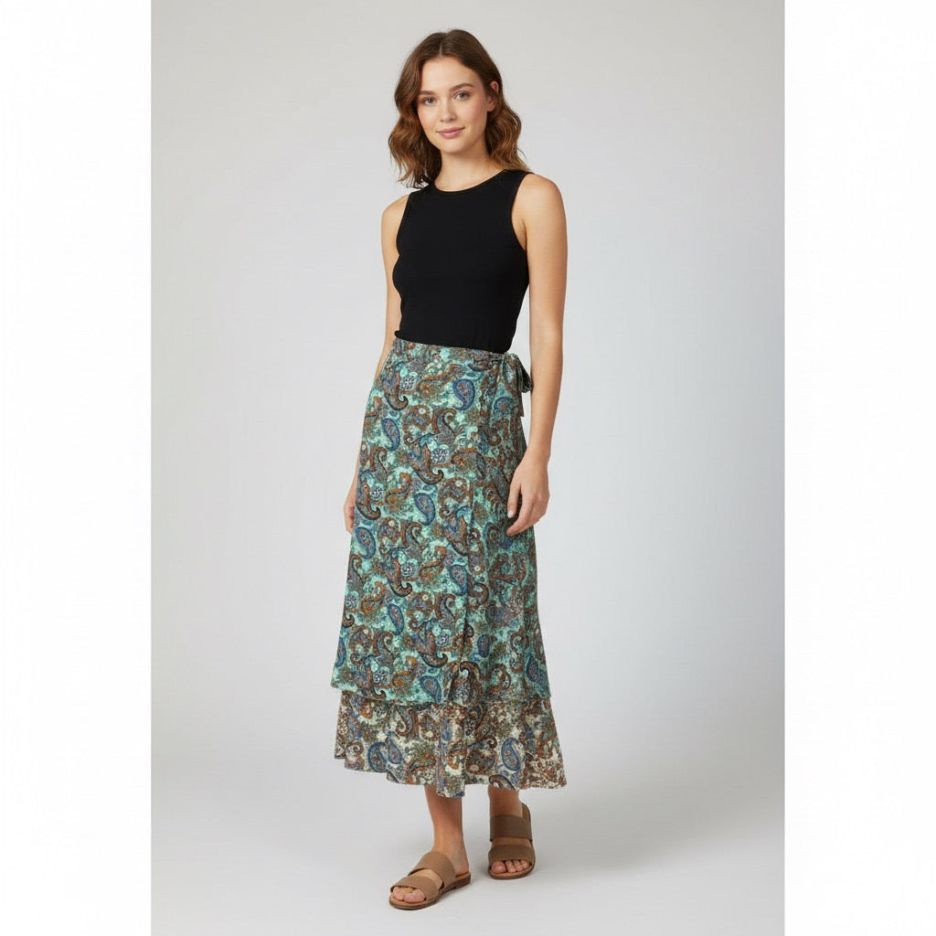 Reversible Wrap Skirt/Assorted