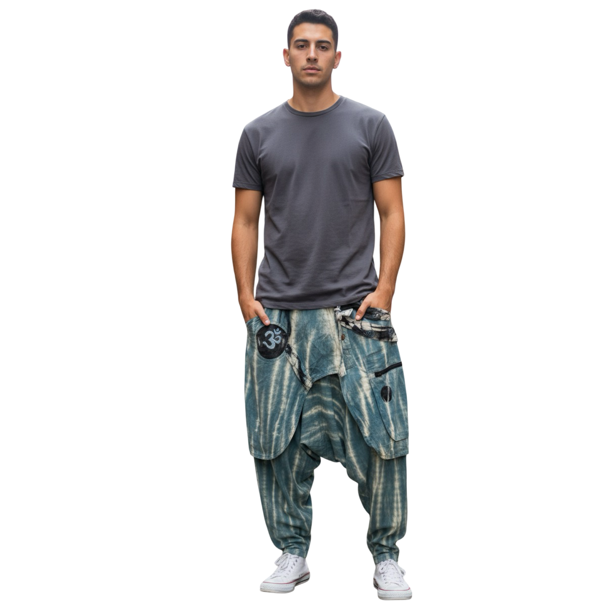 Men Tie-Dye Boho Harem Pants