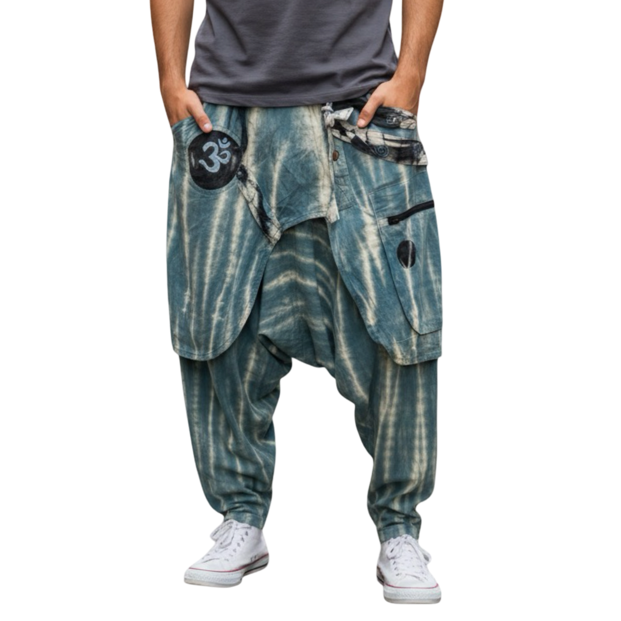 Men Tie-Dye Boho Harem Pants