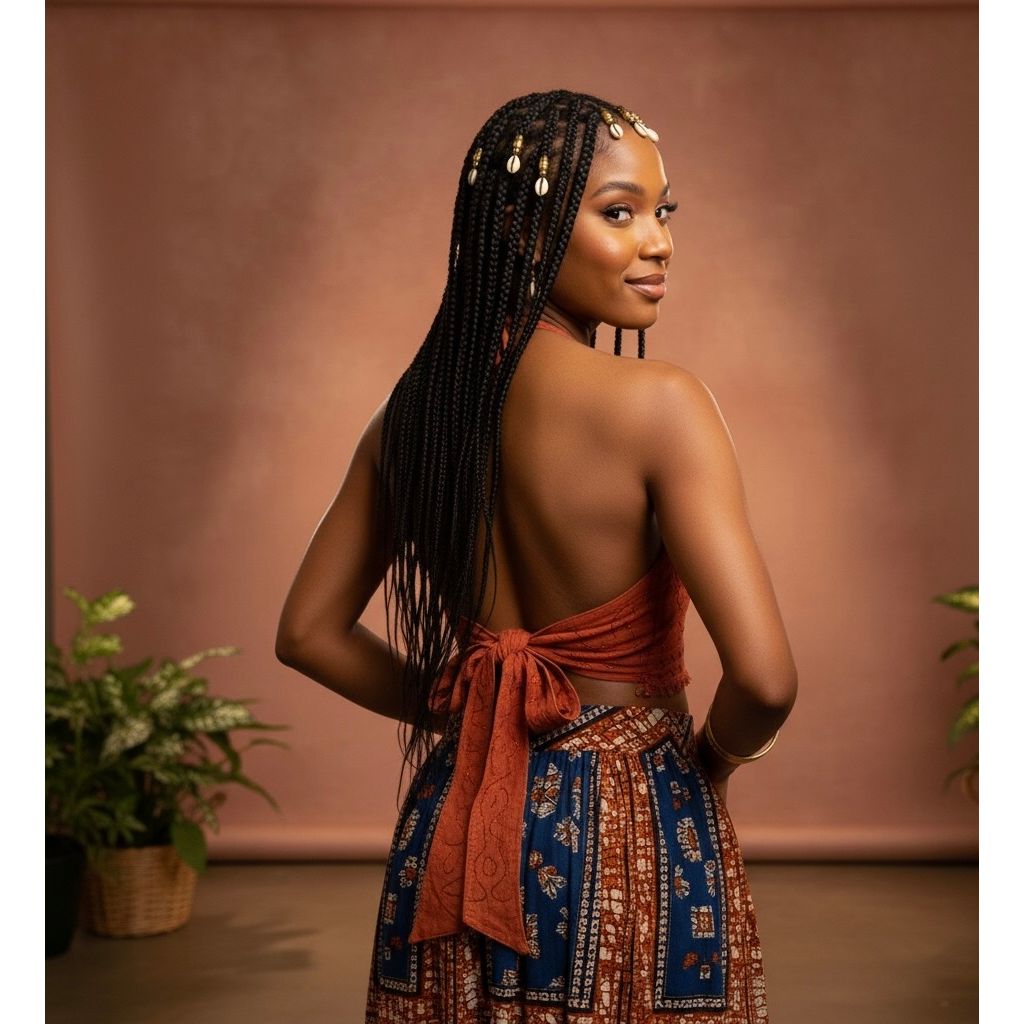 Tops - Embroidery Floral Halter Tops /Old Rose