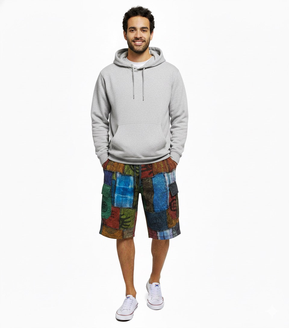 Shorts - Patchwork w/ 2 side pocket