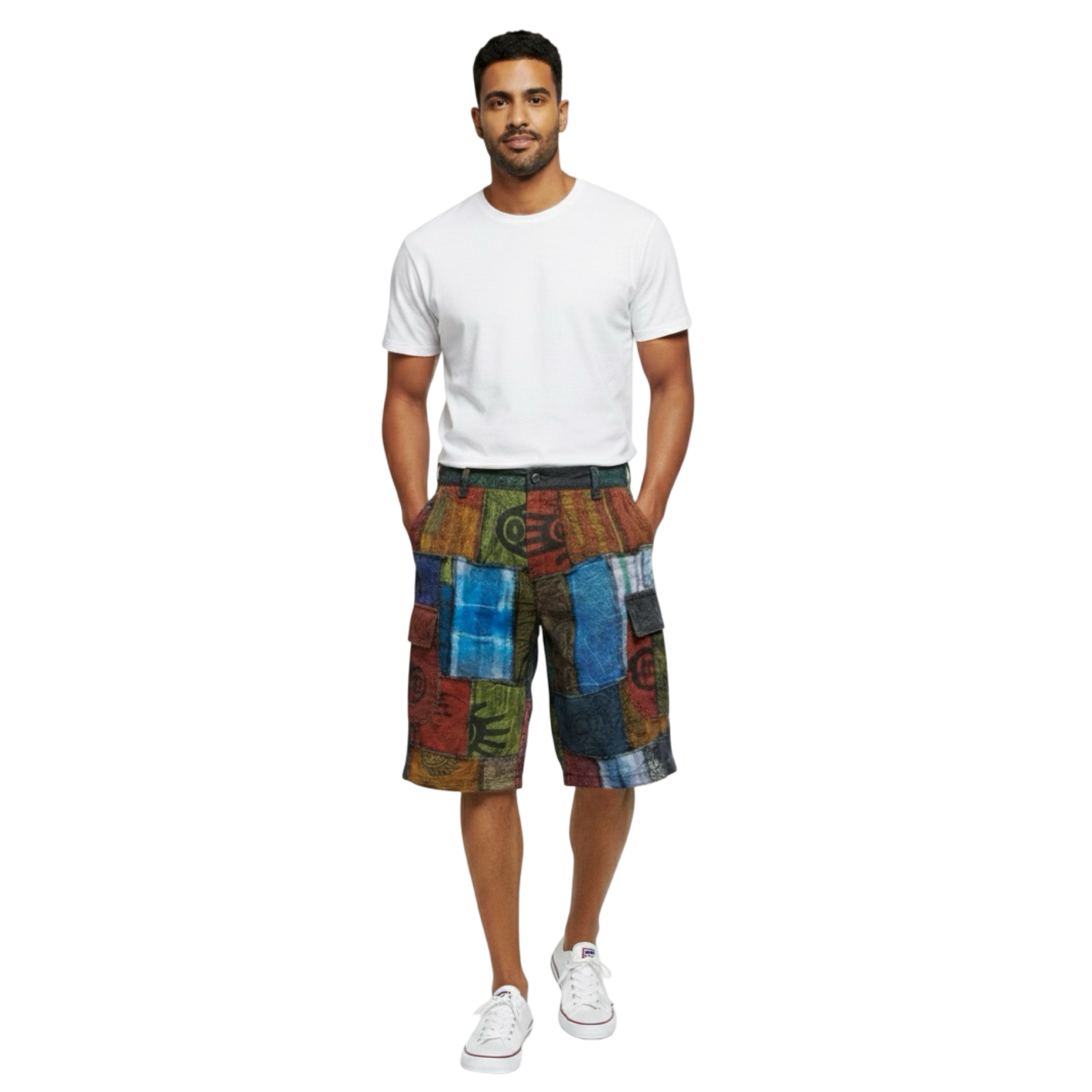 Shorts - Patchwork w/ 2 side pocket
